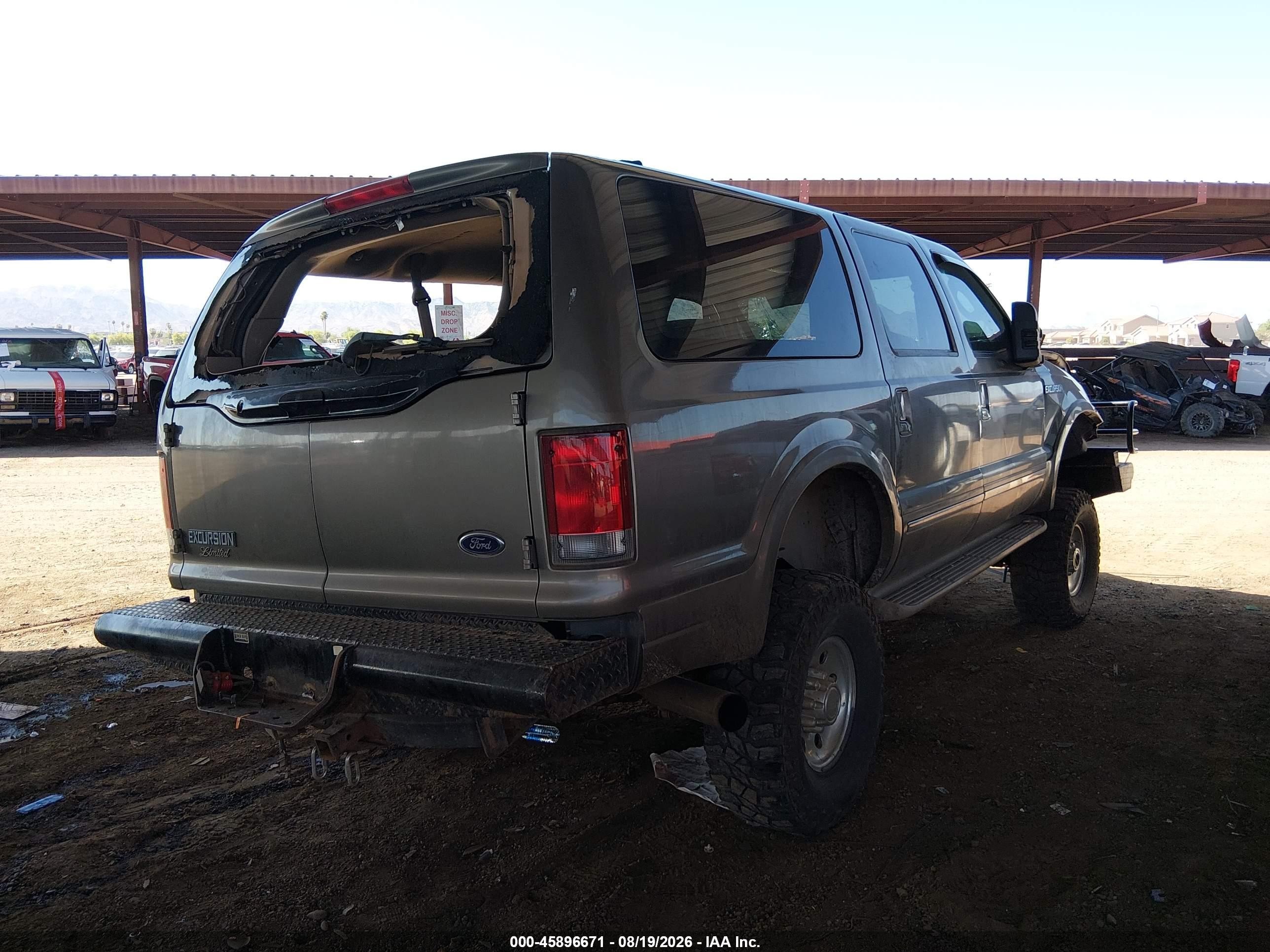 2004 Ford Excursion Limited Gray vin: 1FMSU43PX4ED60720