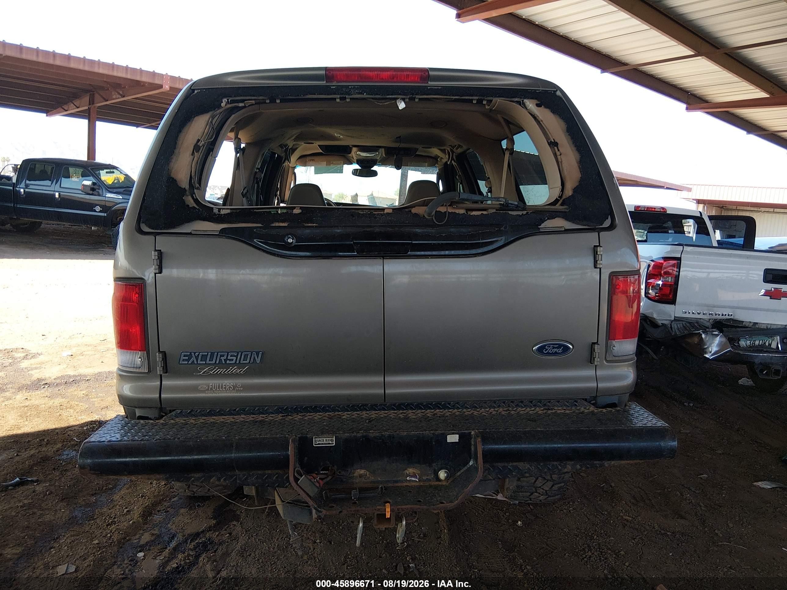 2004 Ford Excursion Limited Gray vin: 1FMSU43PX4ED60720
