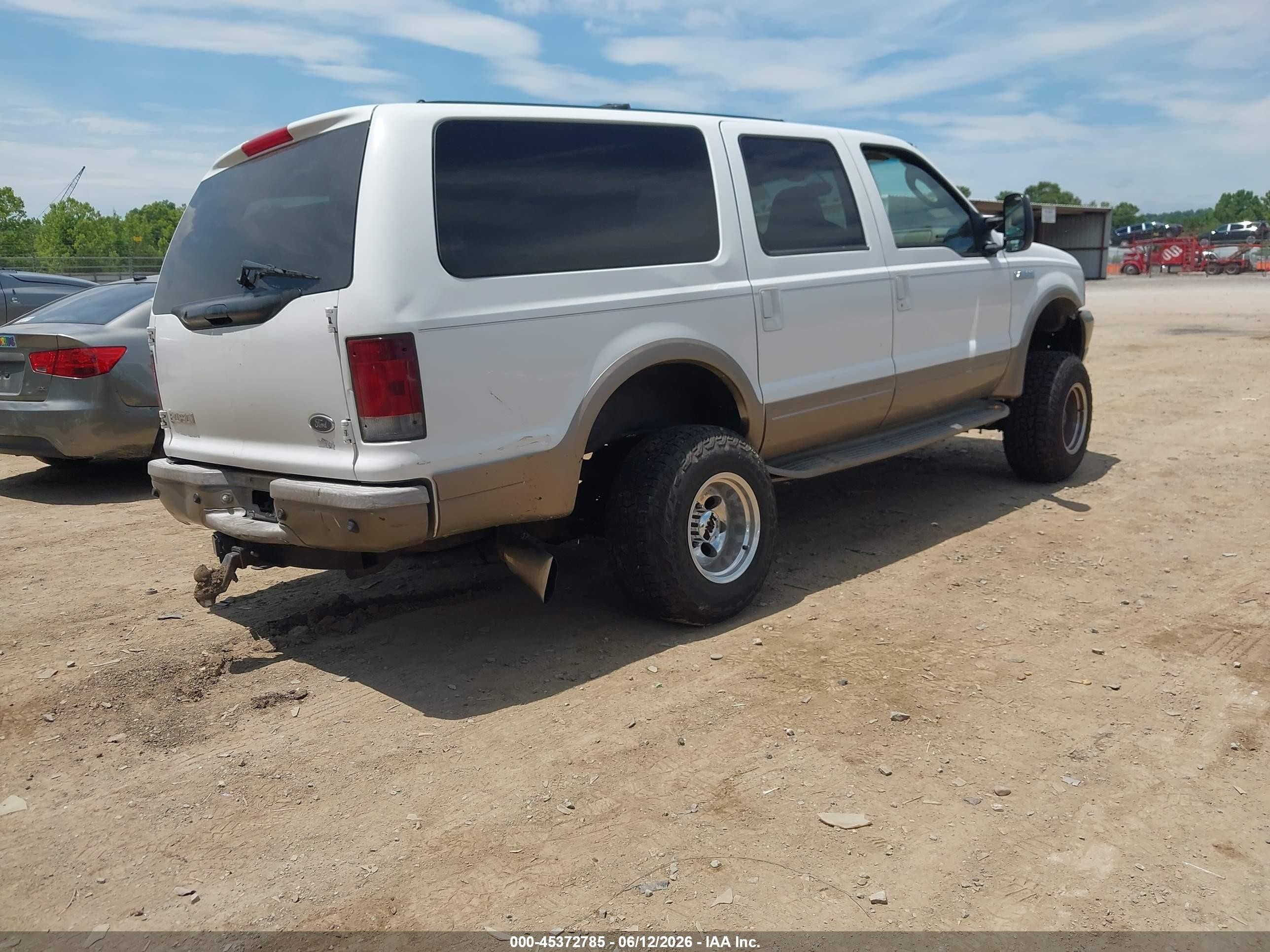 2003 Ford Excursion Eddie Bauer White vin: 1FMSU45F03EA35691