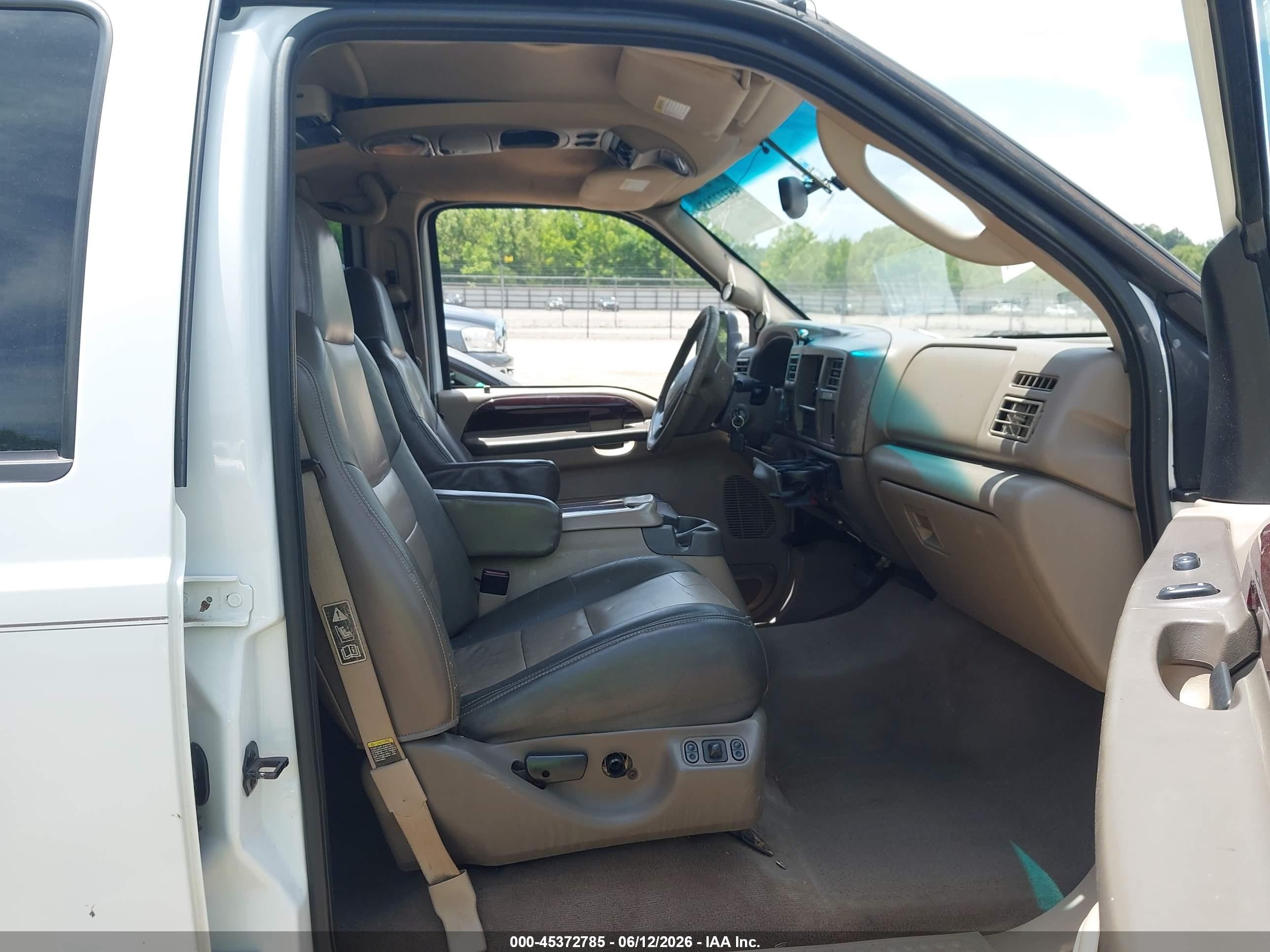 2003 Ford Excursion Eddie Bauer White vin: 1FMSU45F03EA35691