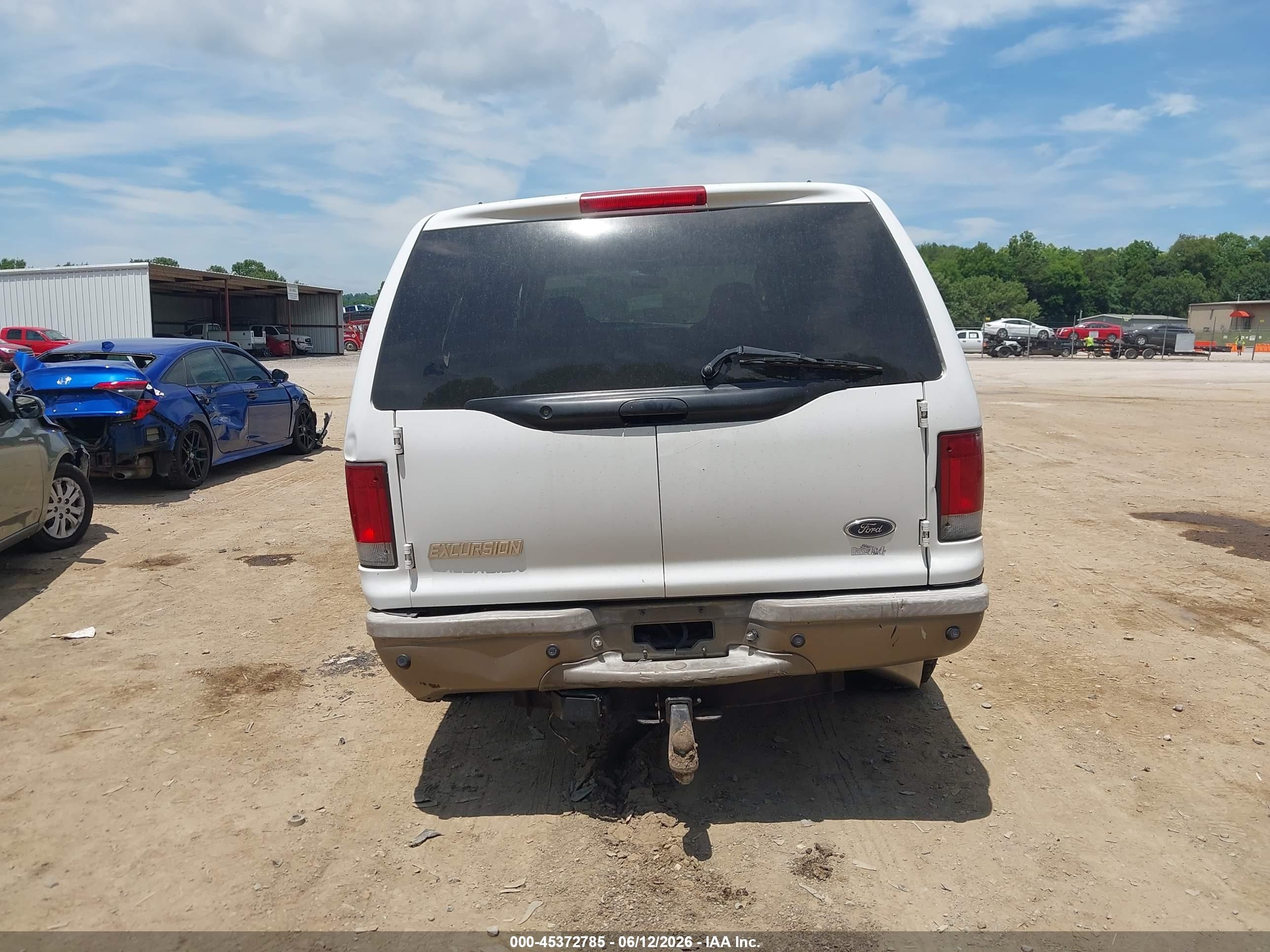 2003 Ford Excursion Eddie Bauer White vin: 1FMSU45F03EA35691