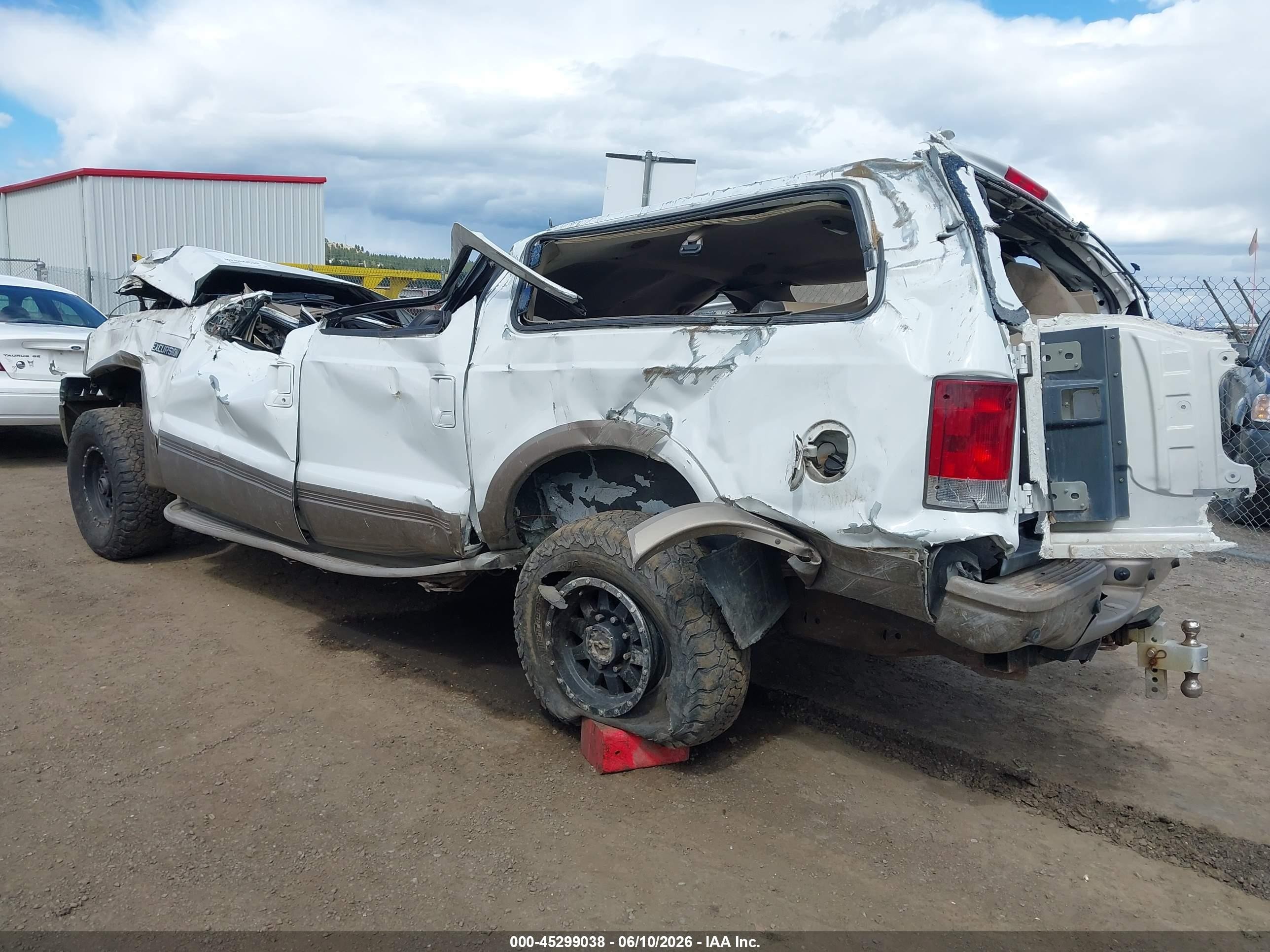 2005 Ford Excursion Eddie Bauer White vin: 1FMSU45P35EB61698