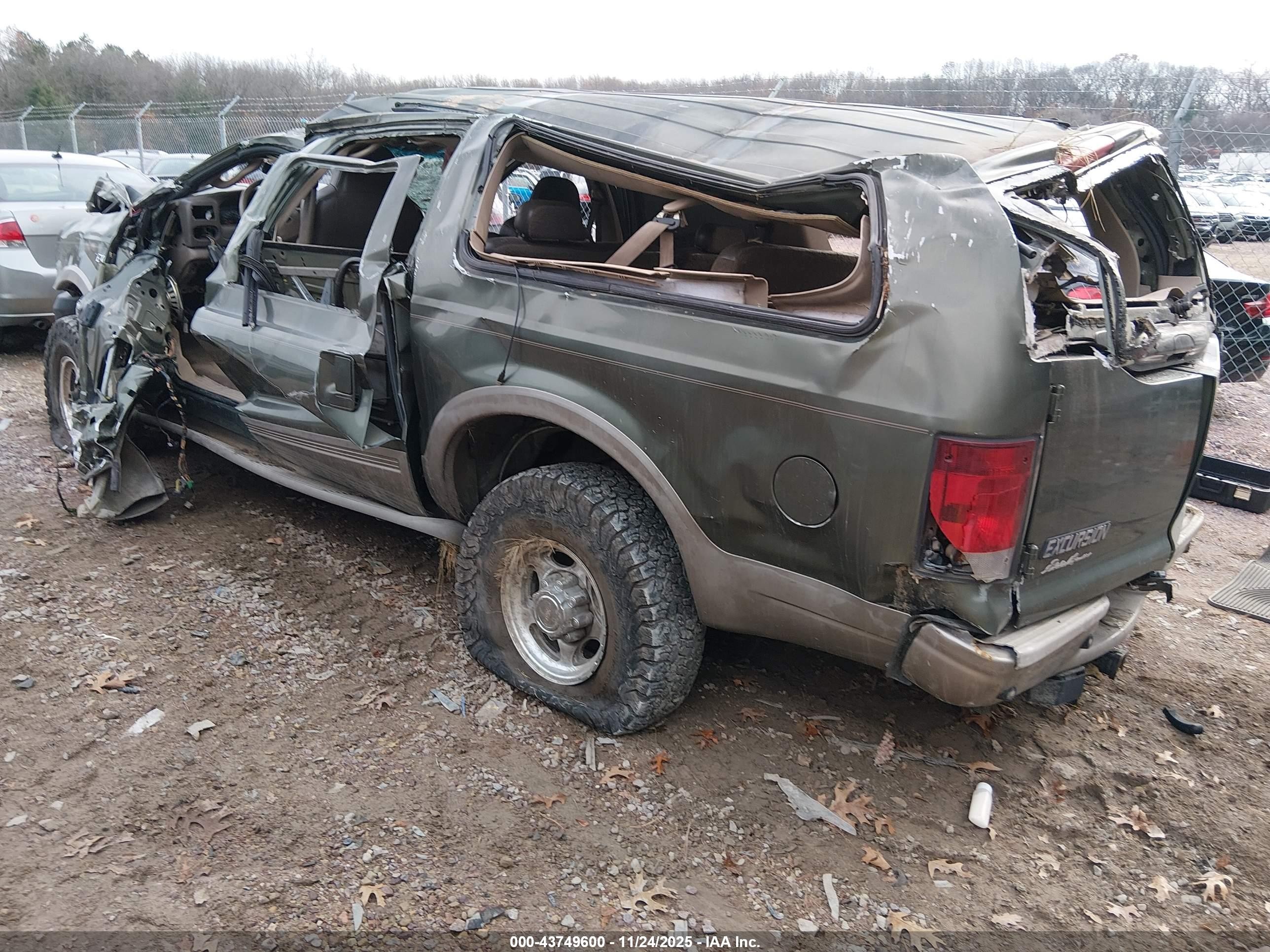 2004 Ford Excursion Eddie Bauer Green vin: 1FMSU45P54EC12018