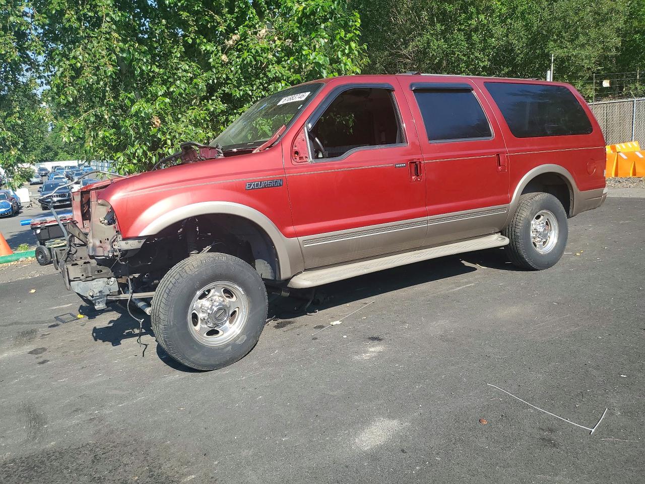 2005 Ford Excursion Eddie Bauer Burgundy vin: 1FMSU45P65ED47851