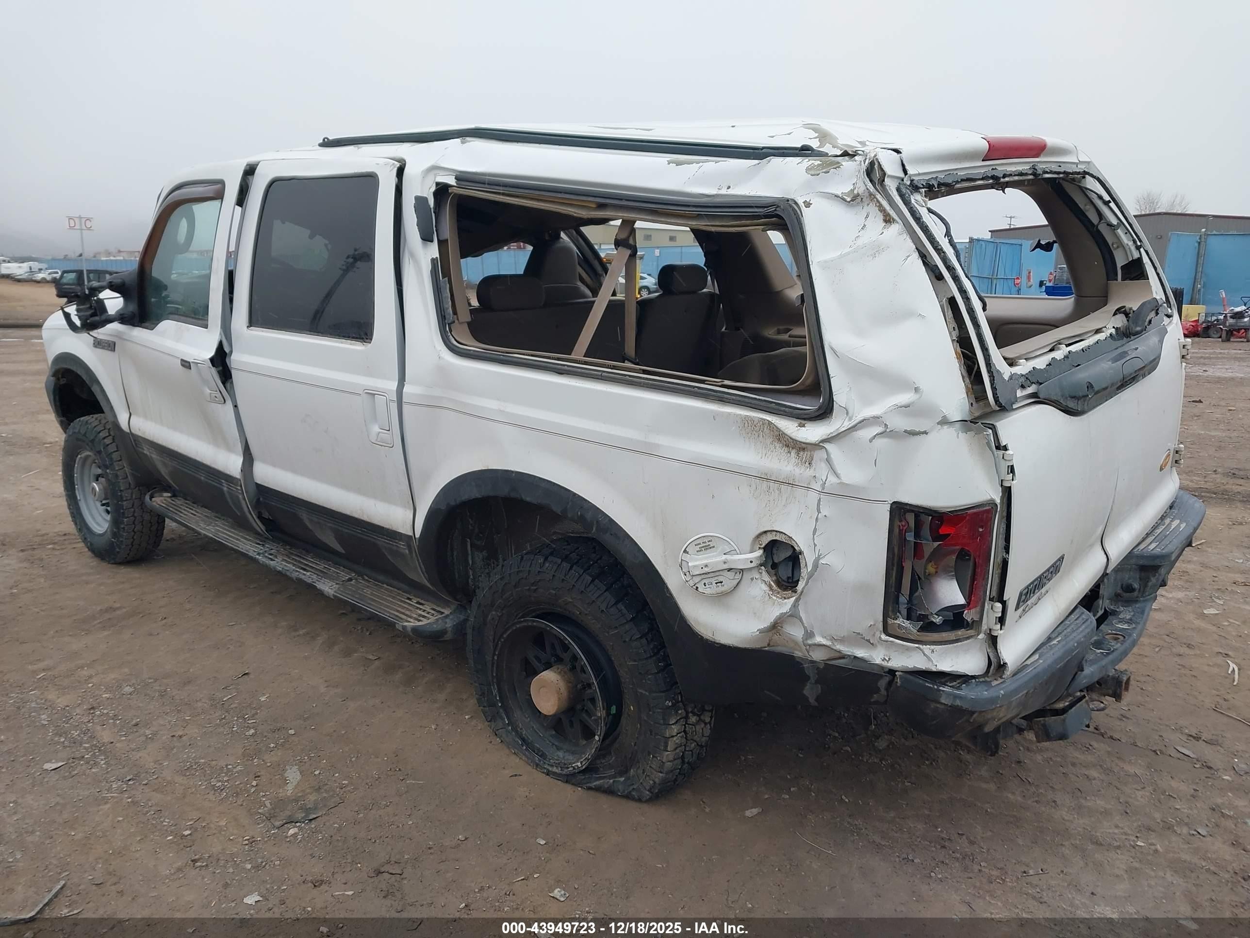 2003 Ford Excursion Eddie Bauer White vin: 1FMSU45P73ED68480