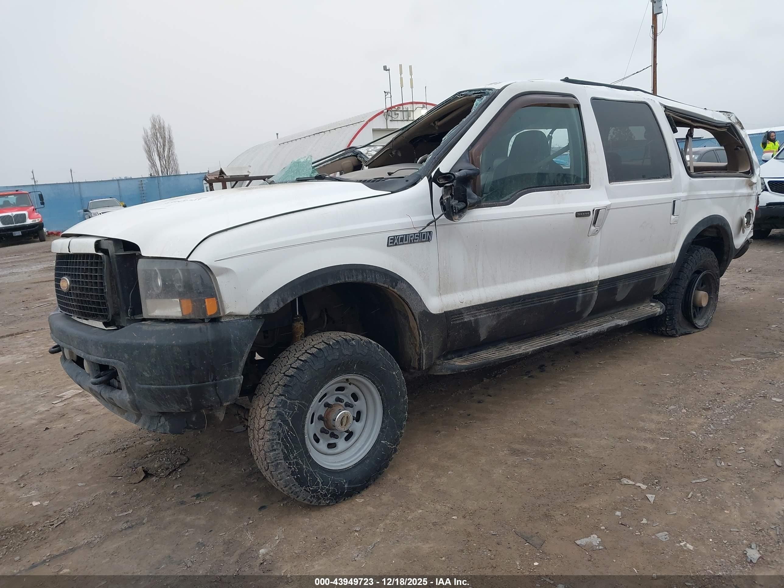 2003 Ford Excursion Eddie Bauer White vin: 1FMSU45P73ED68480