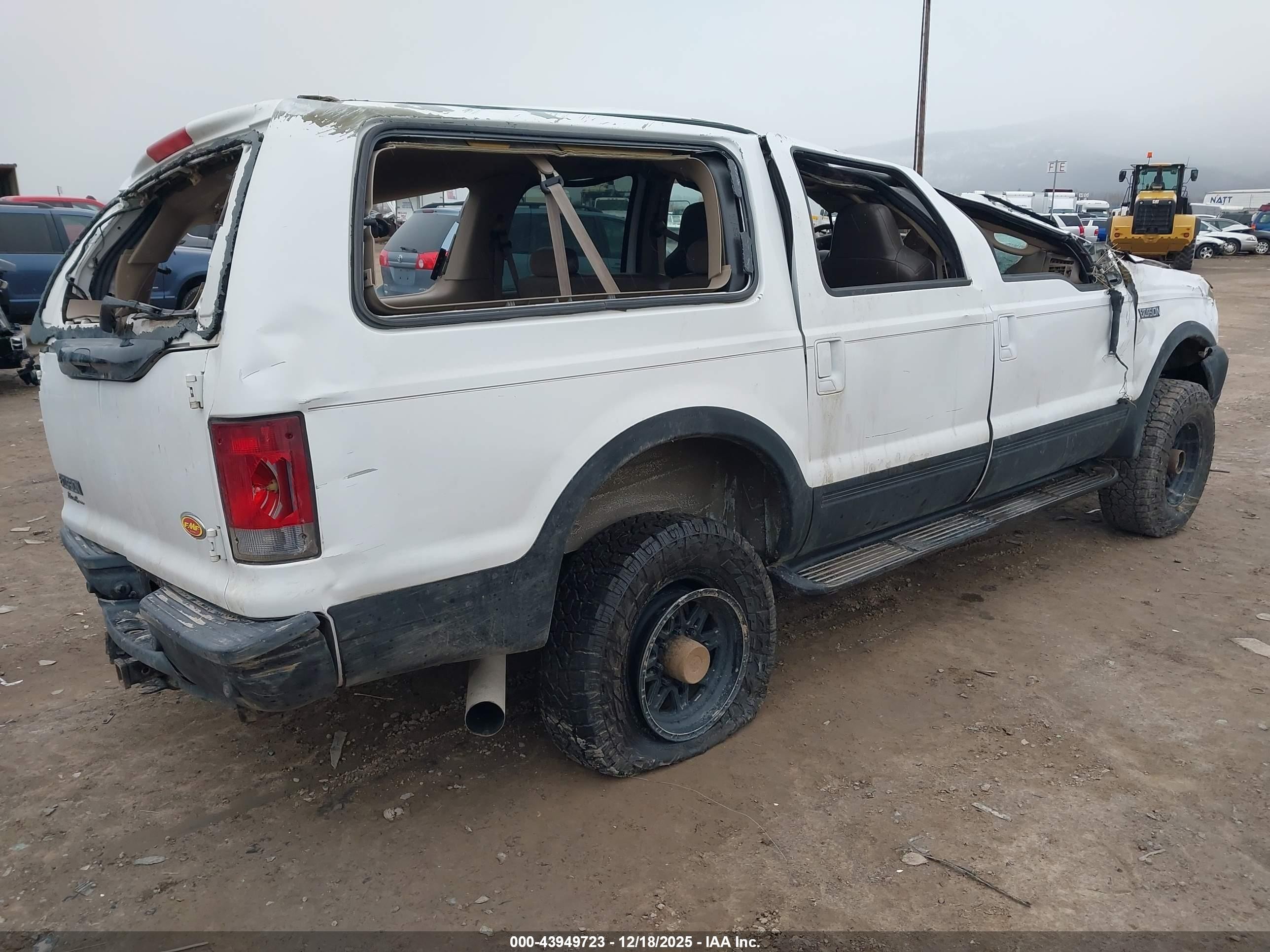 2003 Ford Excursion Eddie Bauer White vin: 1FMSU45P73ED68480