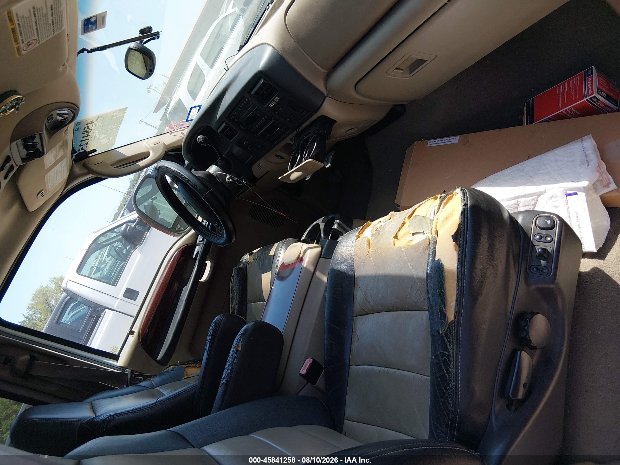 2005 Ford Excursion Eddie Bauer White vin: 1FMSU45P75ED25762