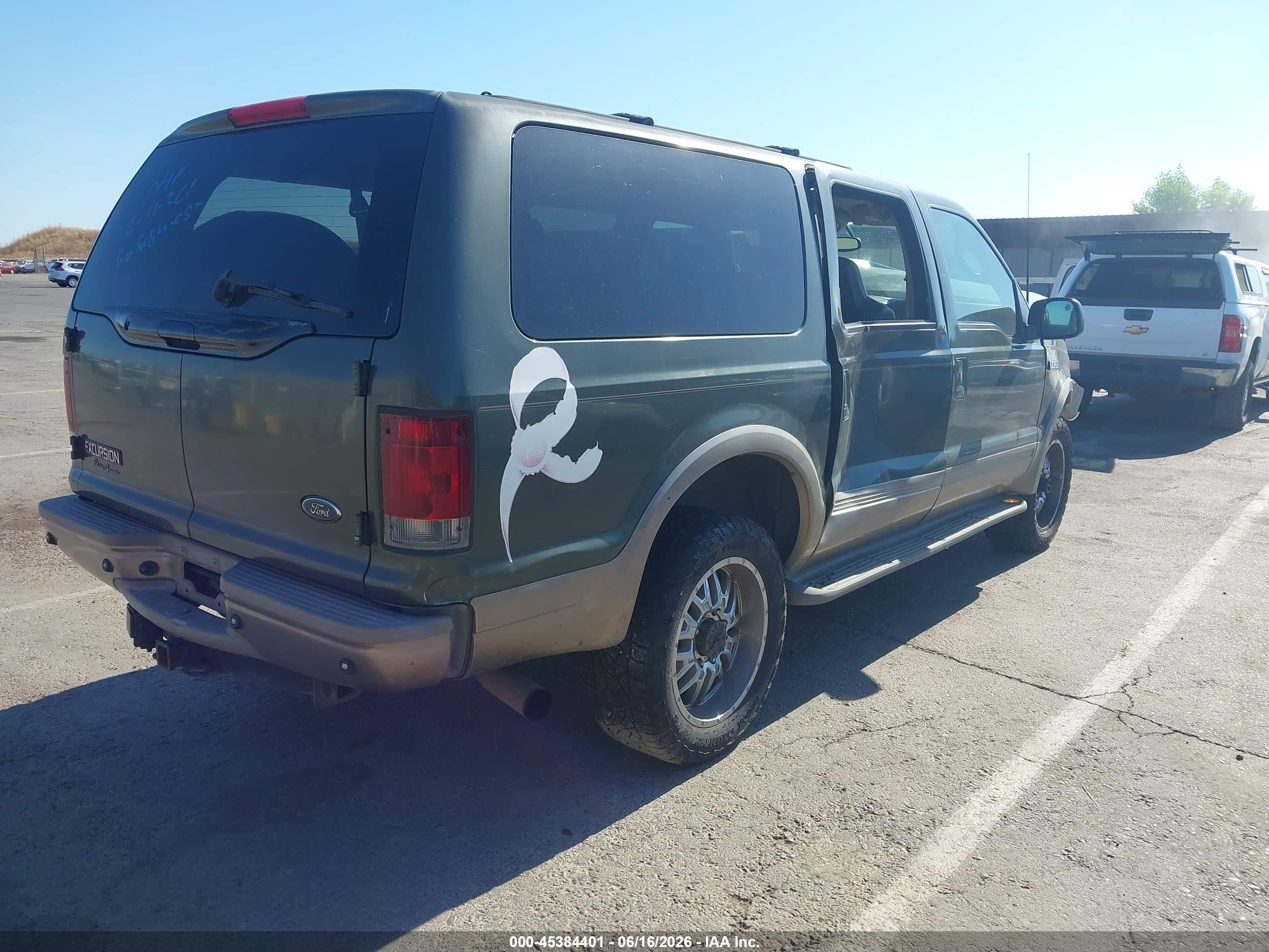 2003 Ford Excursion Eddie Bauer Зеленый vin: 1FMSU45P83EC08267