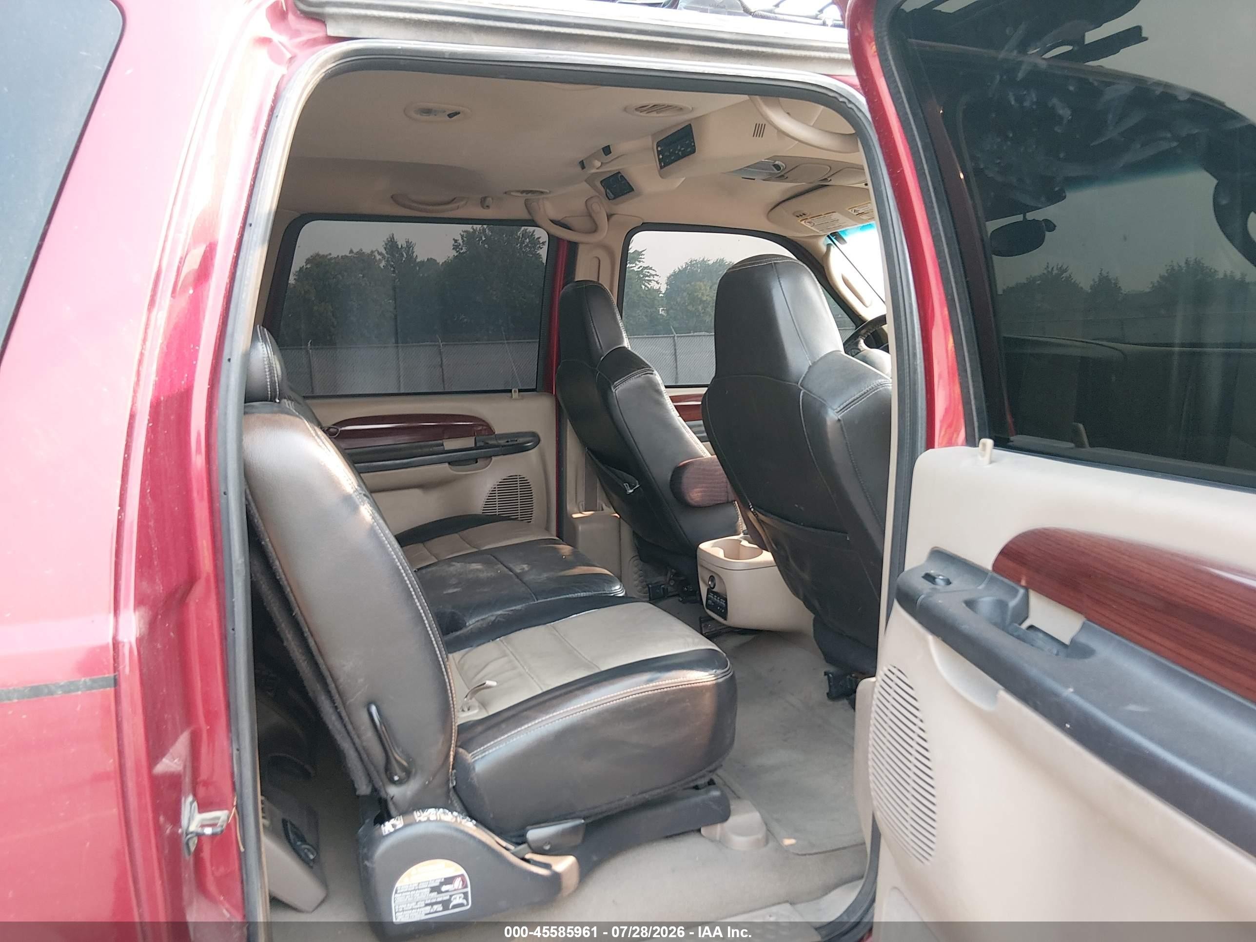 2005 Ford Excursion Eddie Bauer Красный vin: 1FMSU45P95ED40330
