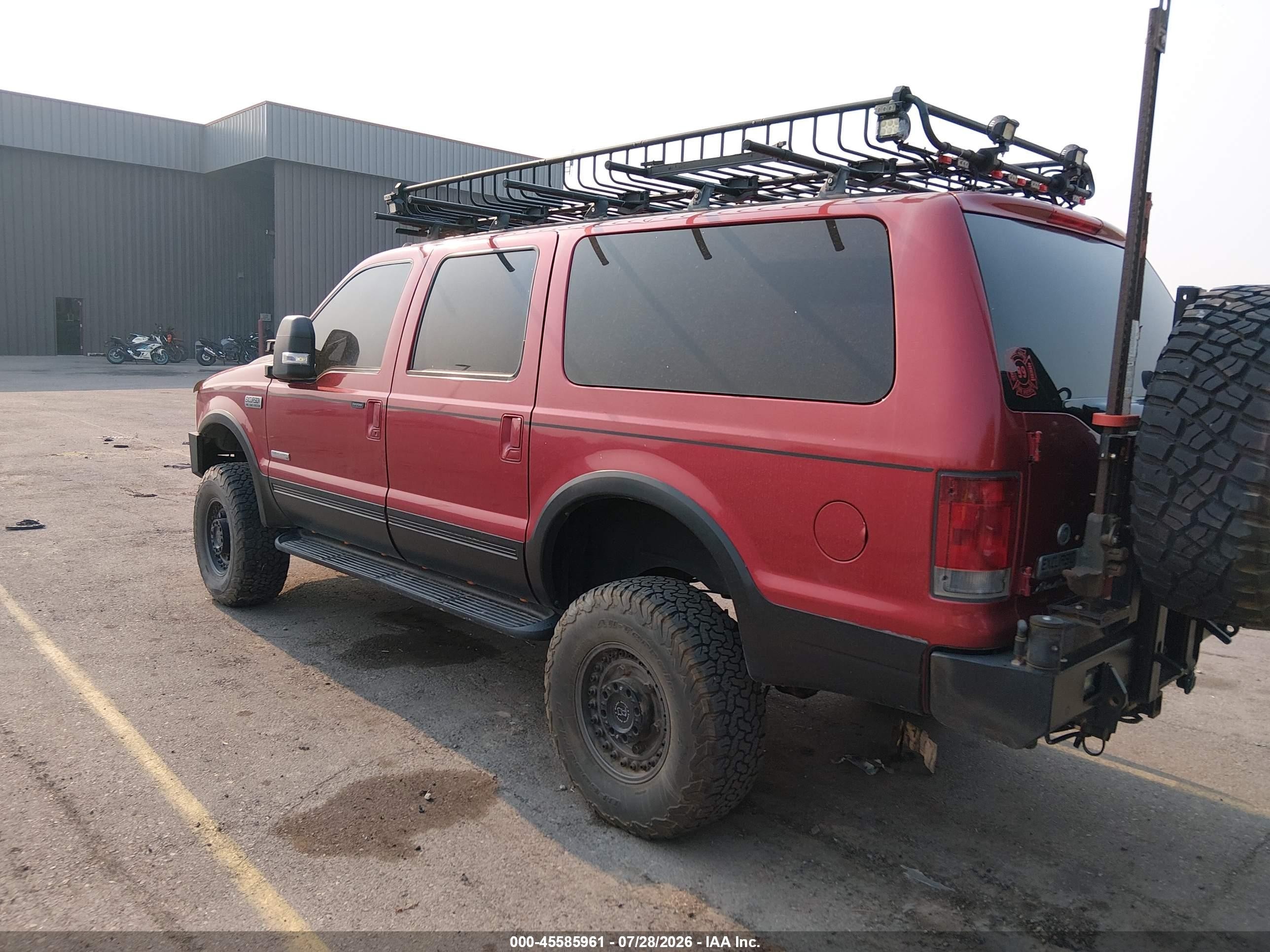 2005 Ford Excursion Eddie Bauer Красный vin: 1FMSU45P95ED40330