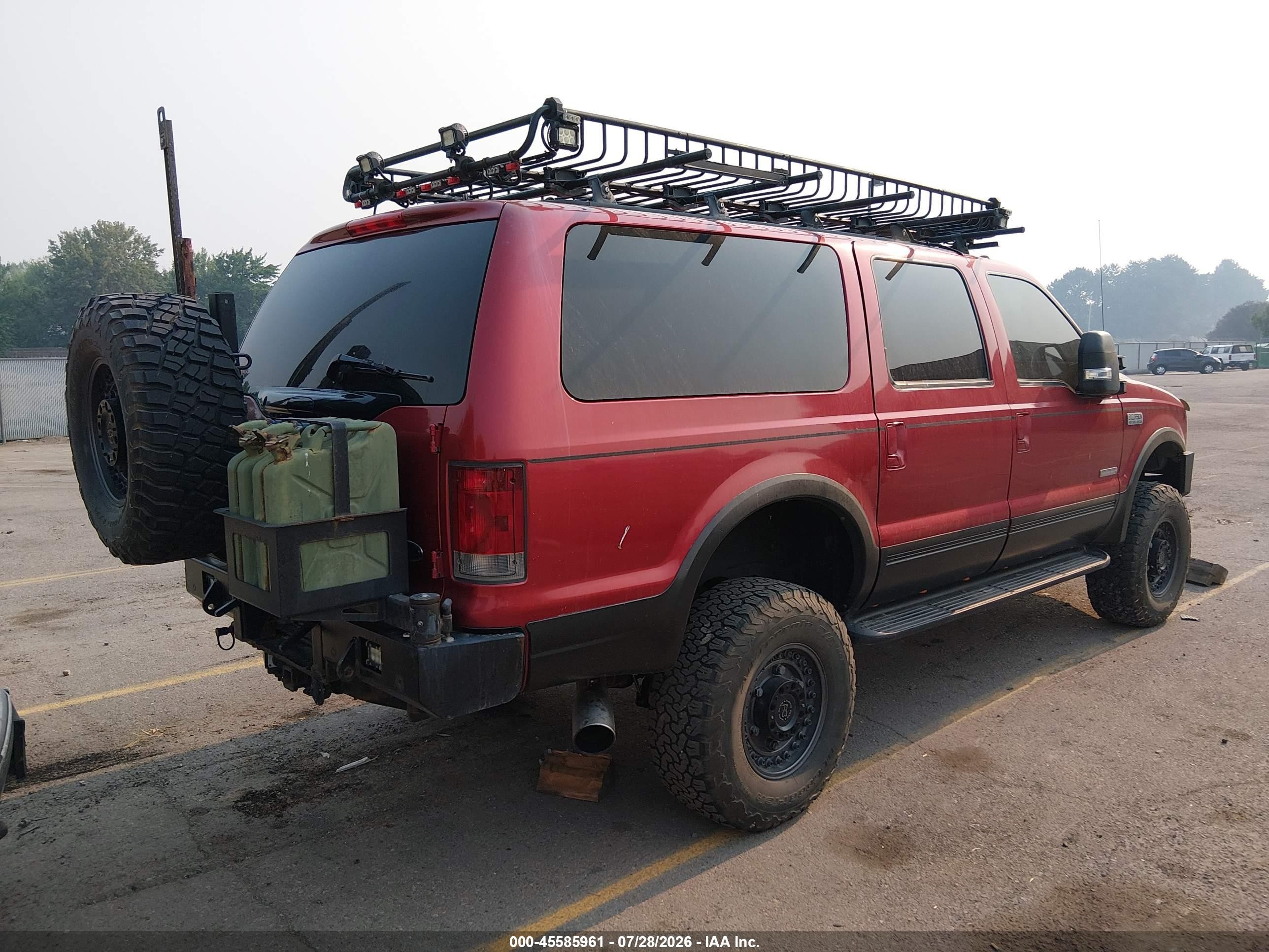 2005 Ford Excursion Eddie Bauer Красный vin: 1FMSU45P95ED40330