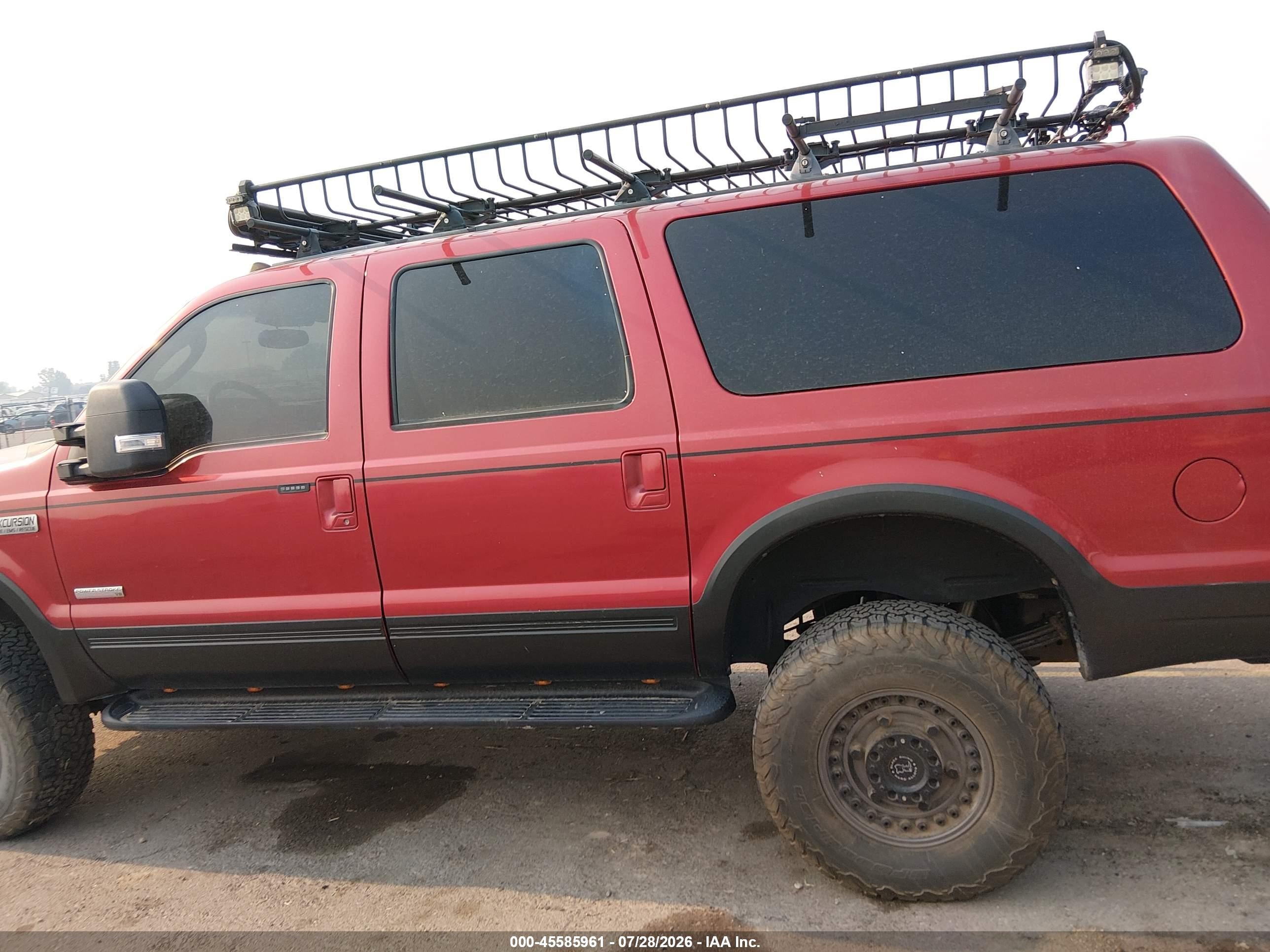 2005 Ford Excursion Eddie Bauer Красный vin: 1FMSU45P95ED40330