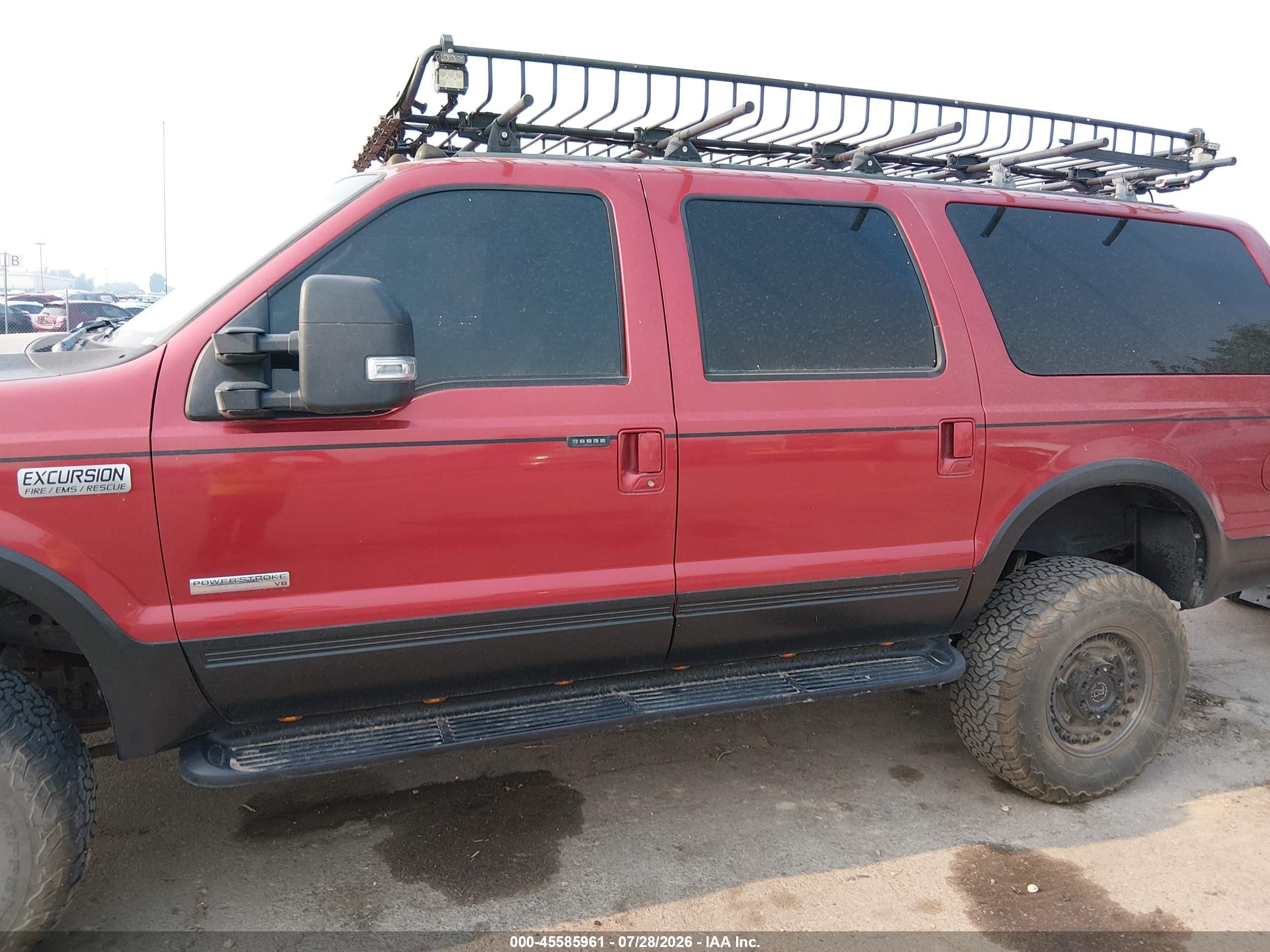 2005 Ford Excursion Eddie Bauer Красный vin: 1FMSU45P95ED40330