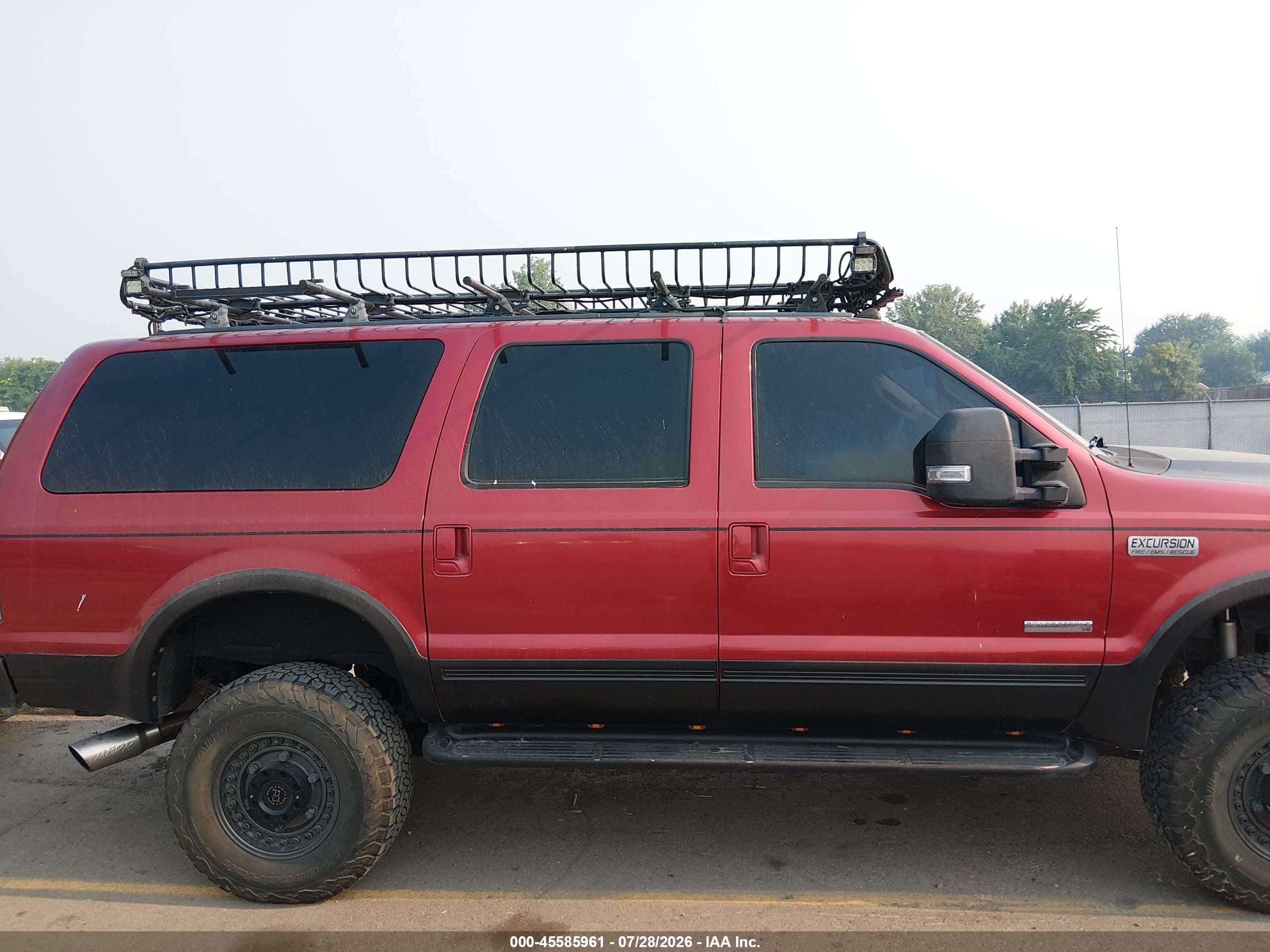 2005 Ford Excursion Eddie Bauer Красный vin: 1FMSU45P95ED40330