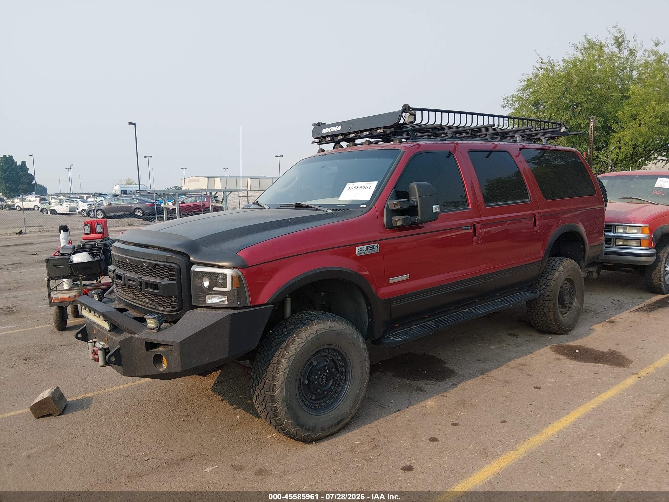 2005 Ford Excursion Eddie Bauer Красный vin: 1FMSU45P95ED40330