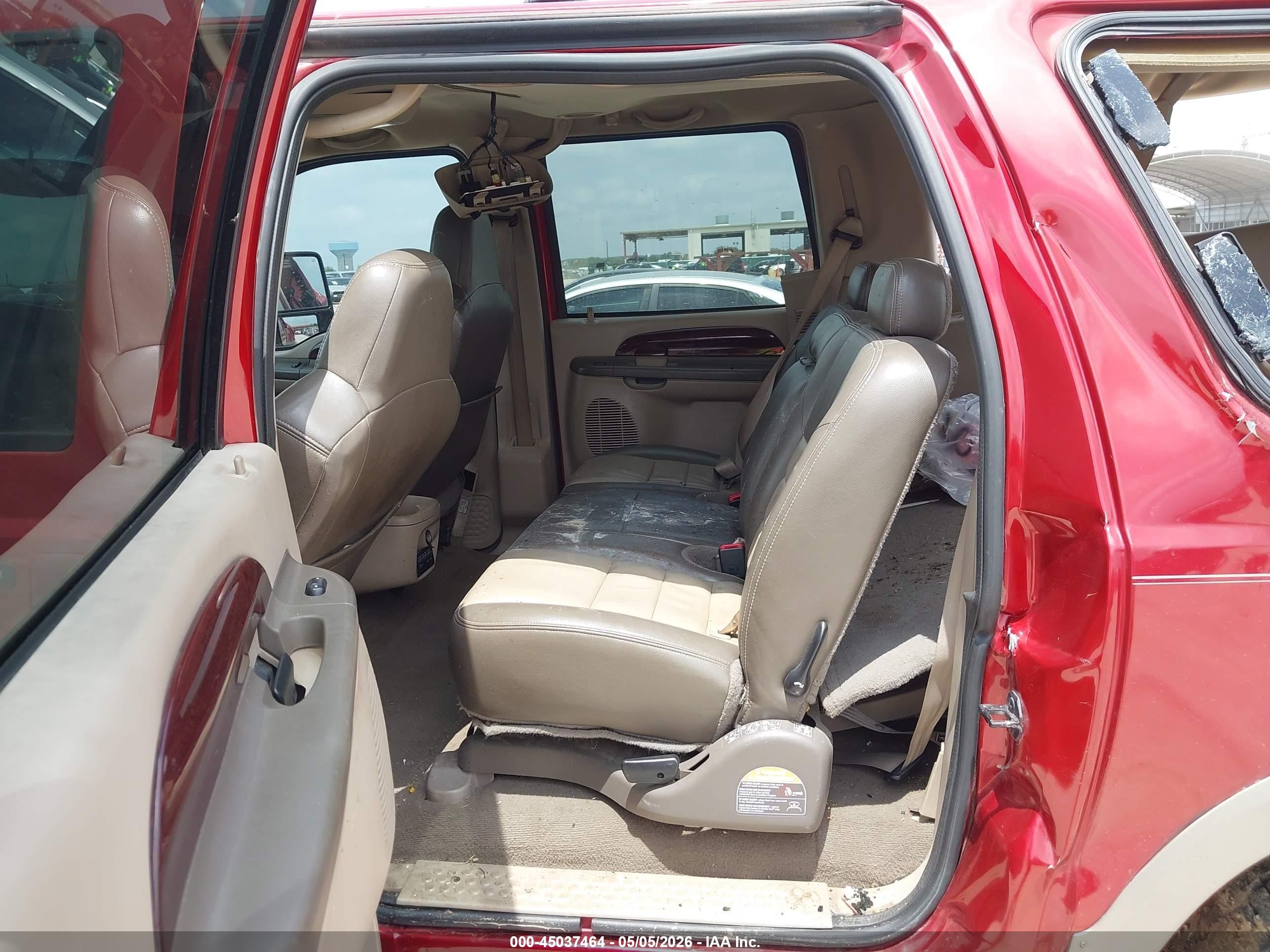 2004 Ford Excursion Eddie Bauer Red vin: 1FMSU45PX4EA91230