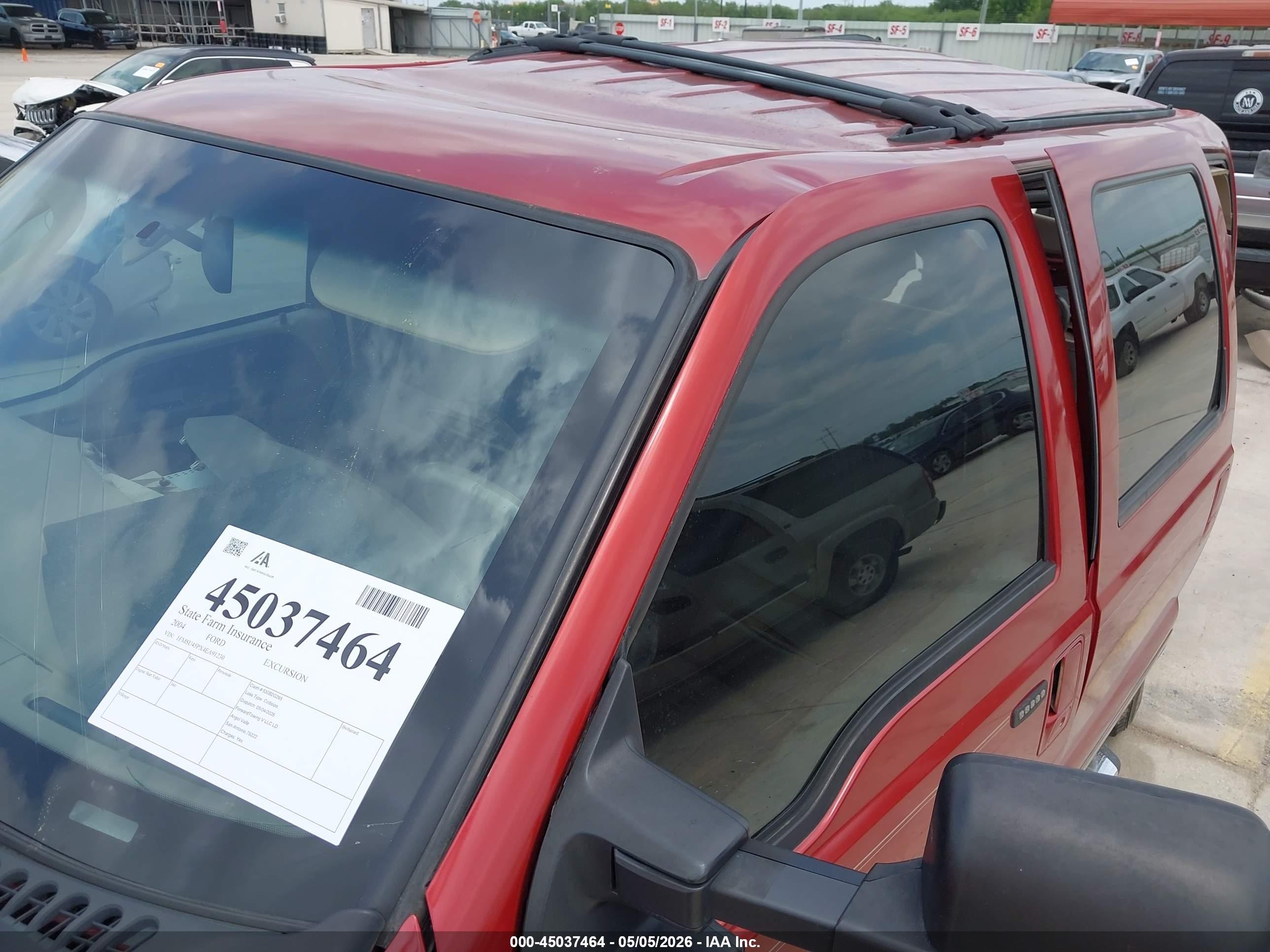 2004 Ford Excursion Eddie Bauer Red vin: 1FMSU45PX4EA91230