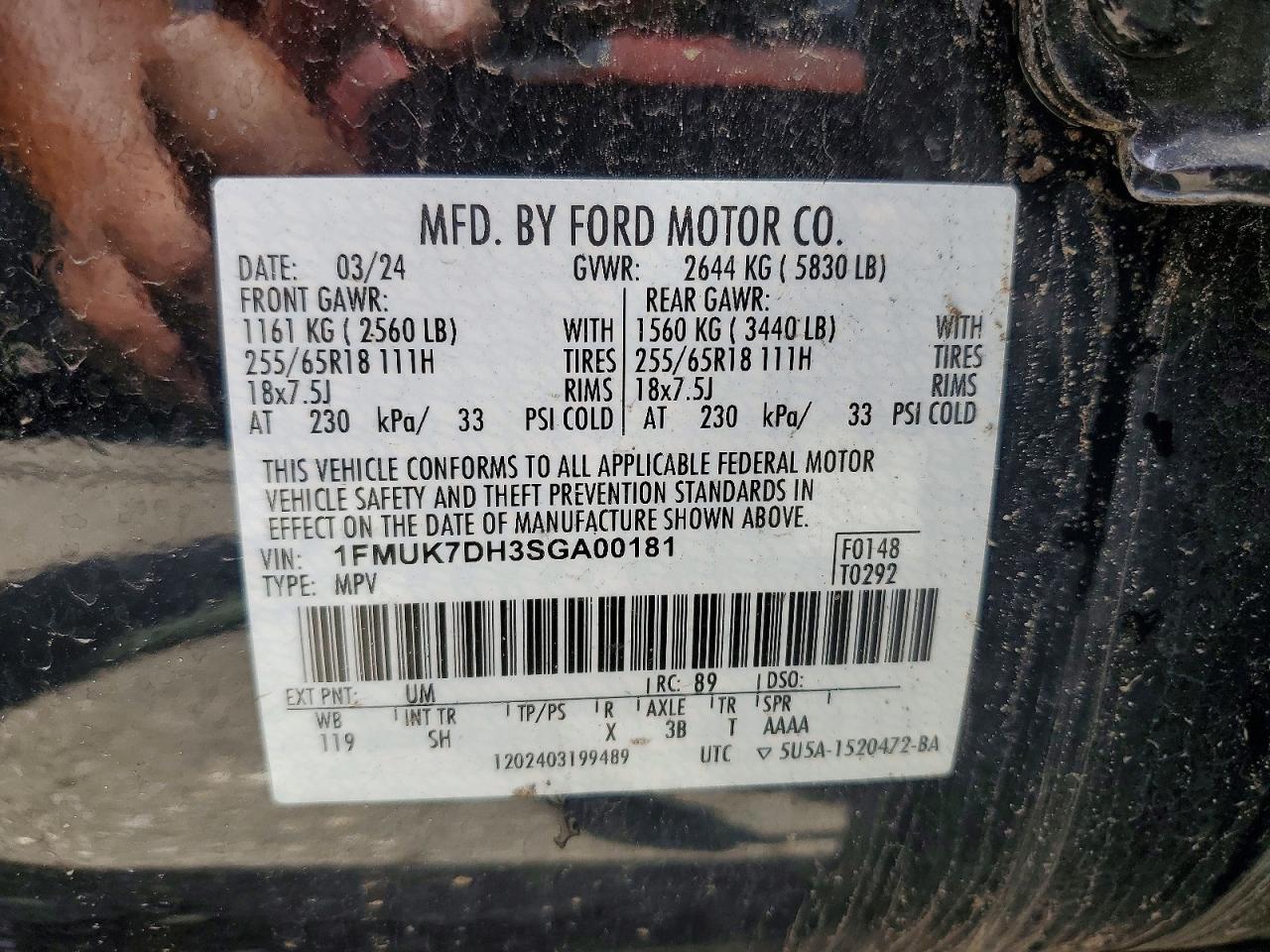 2025 Ford Explorer Active Black vin: 1FMUK7DH3SGA00181