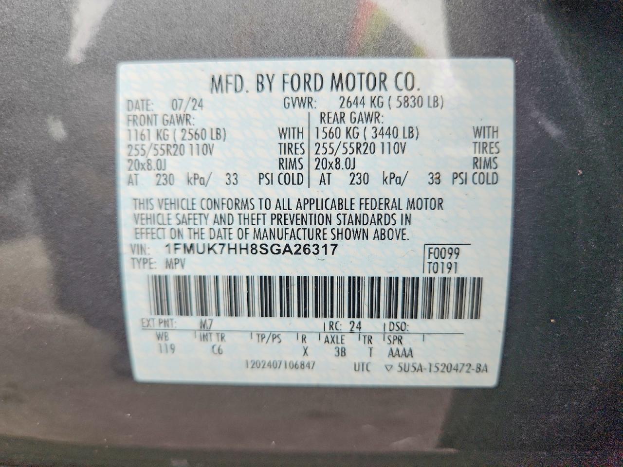 2025 Ford Explorer Platinum Gray vin: 1FMUK7HH8SGA26317
