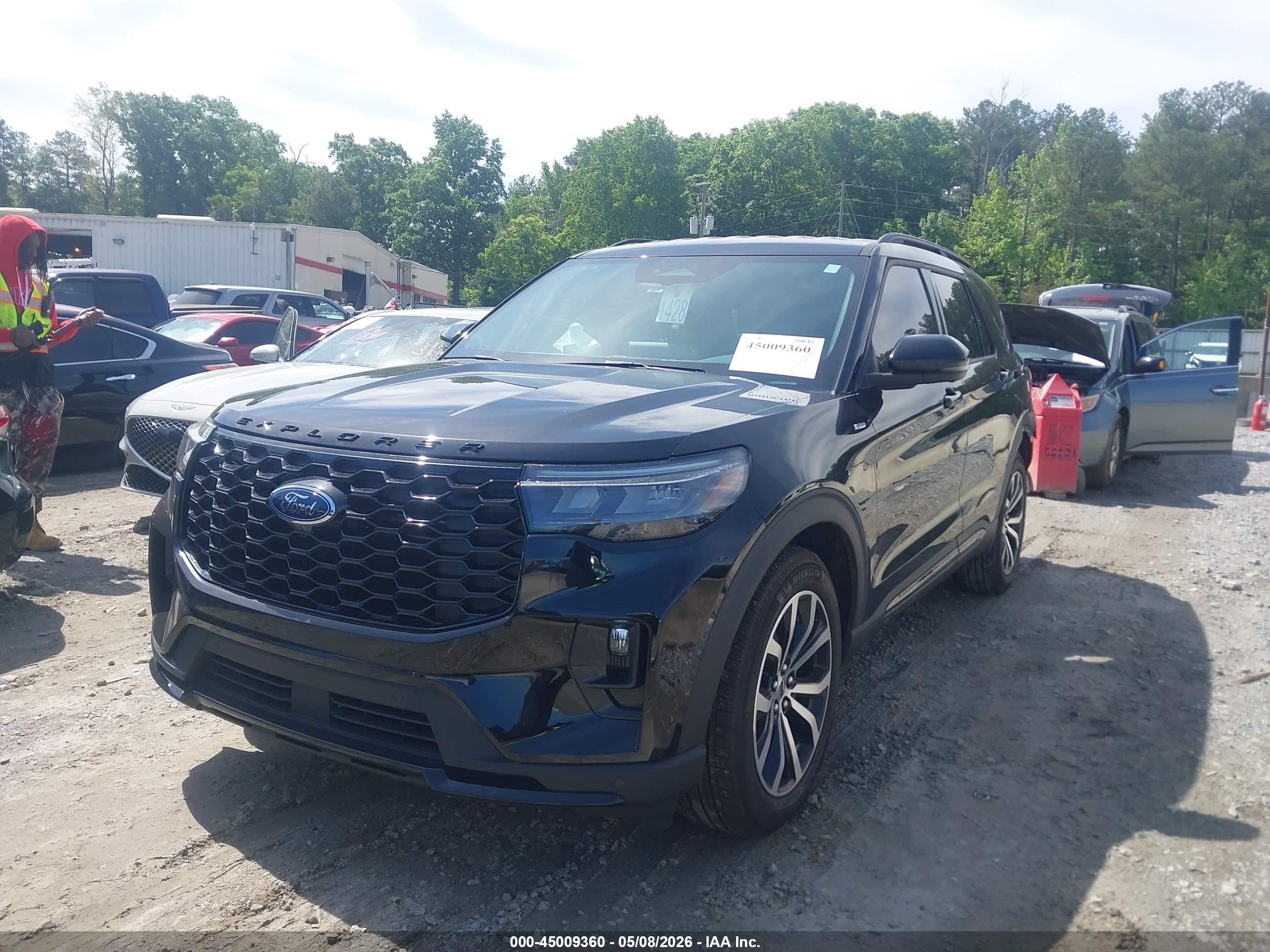 2025 Ford Explorer St-line Черный vin: 1FMUK7KH9SGC90199