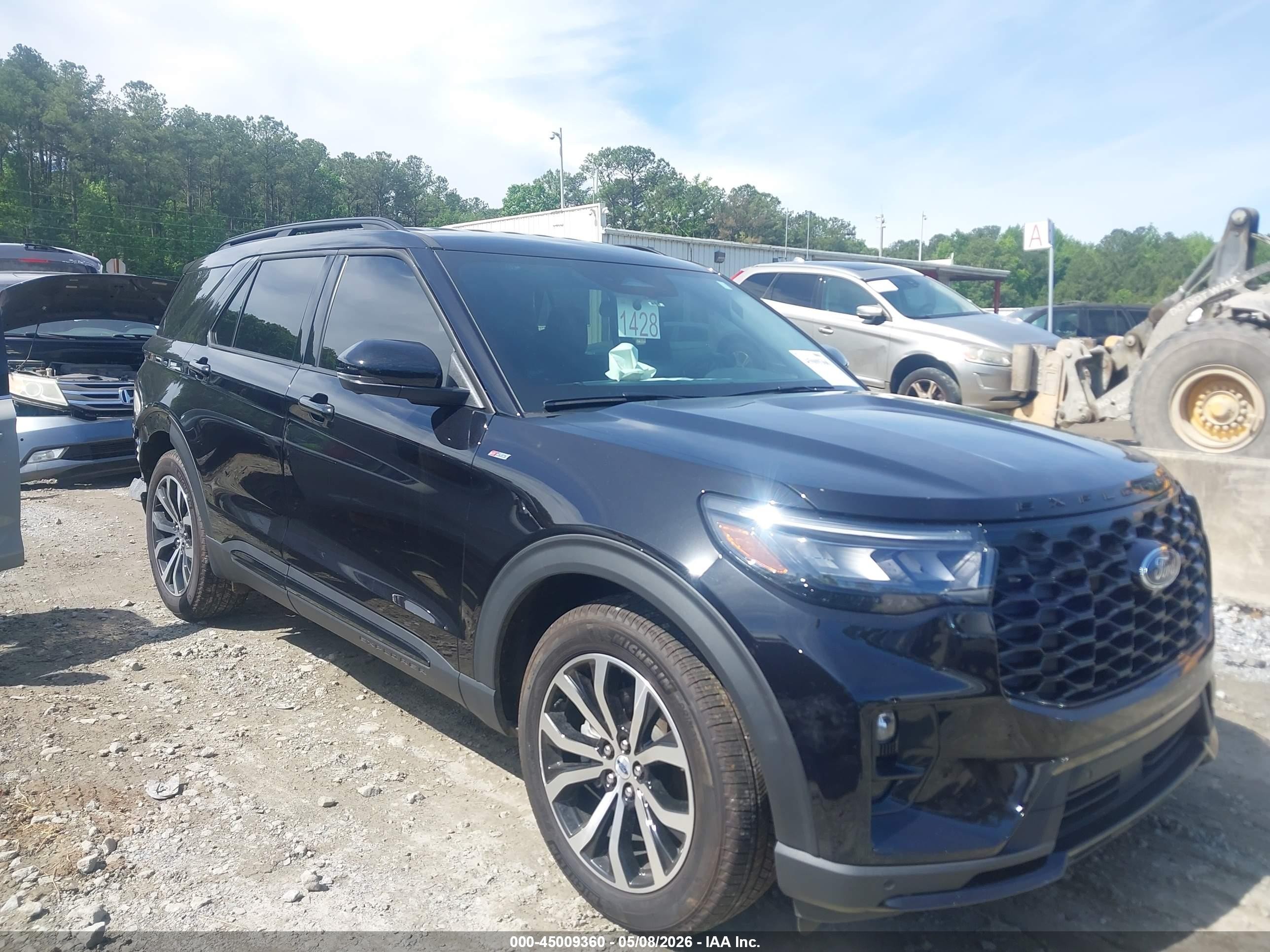 2025 Ford Explorer St-line Черный vin: 1FMUK7KH9SGC90199