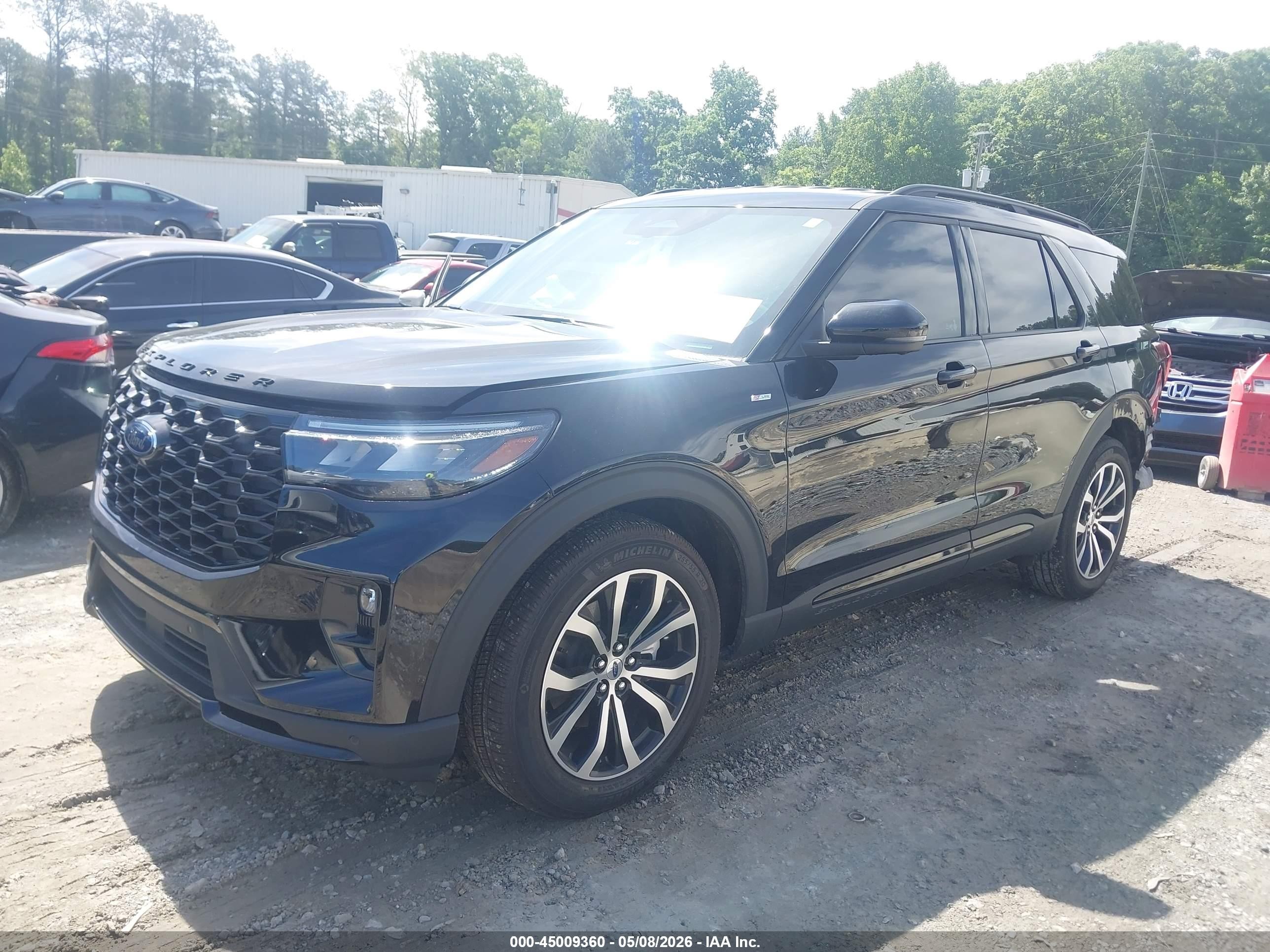 2025 Ford Explorer St-line Черный vin: 1FMUK7KH9SGC90199