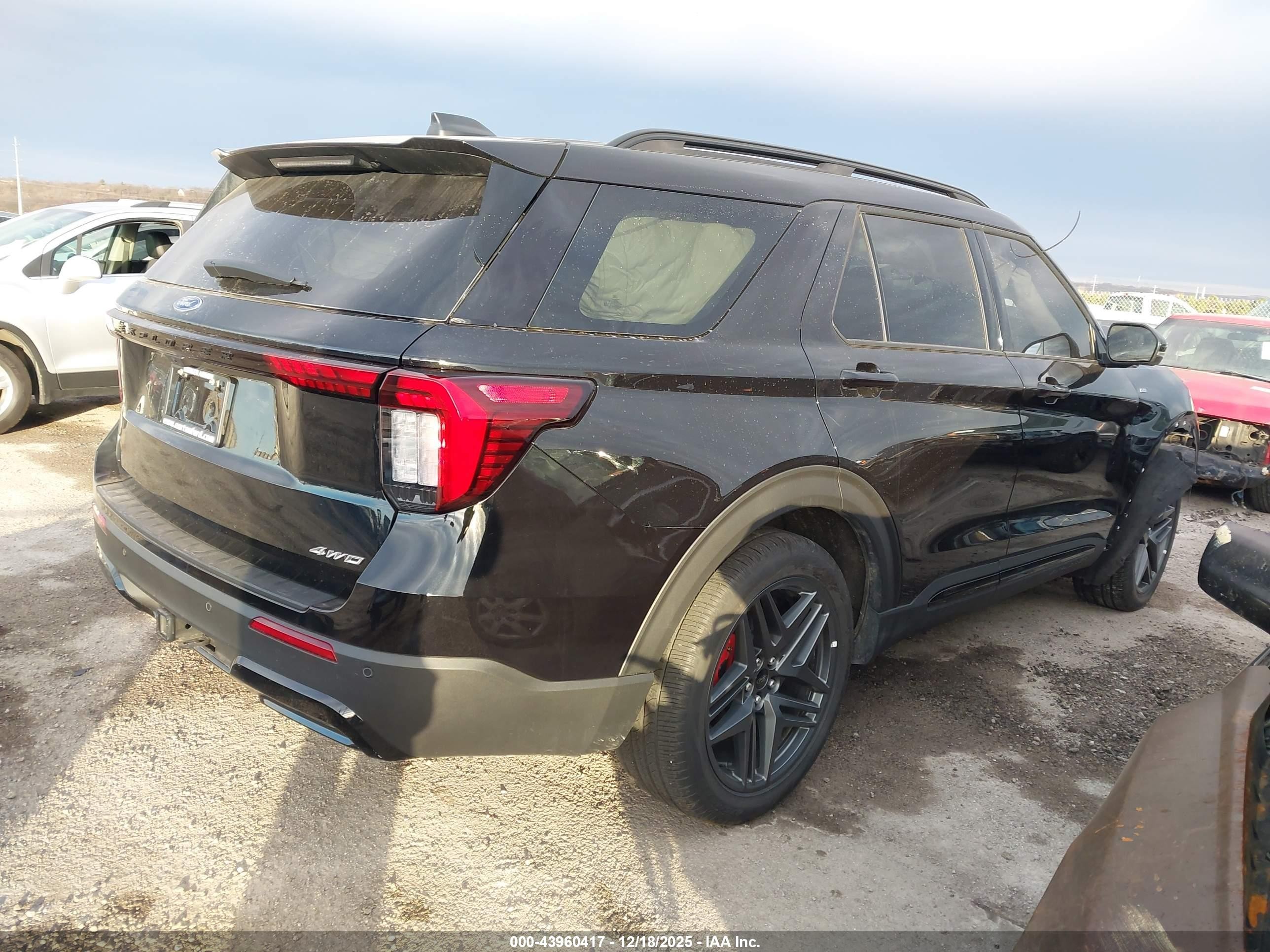 2025 Ford Explorer St-line Black vin: 1FMUK8KH9SGC29781