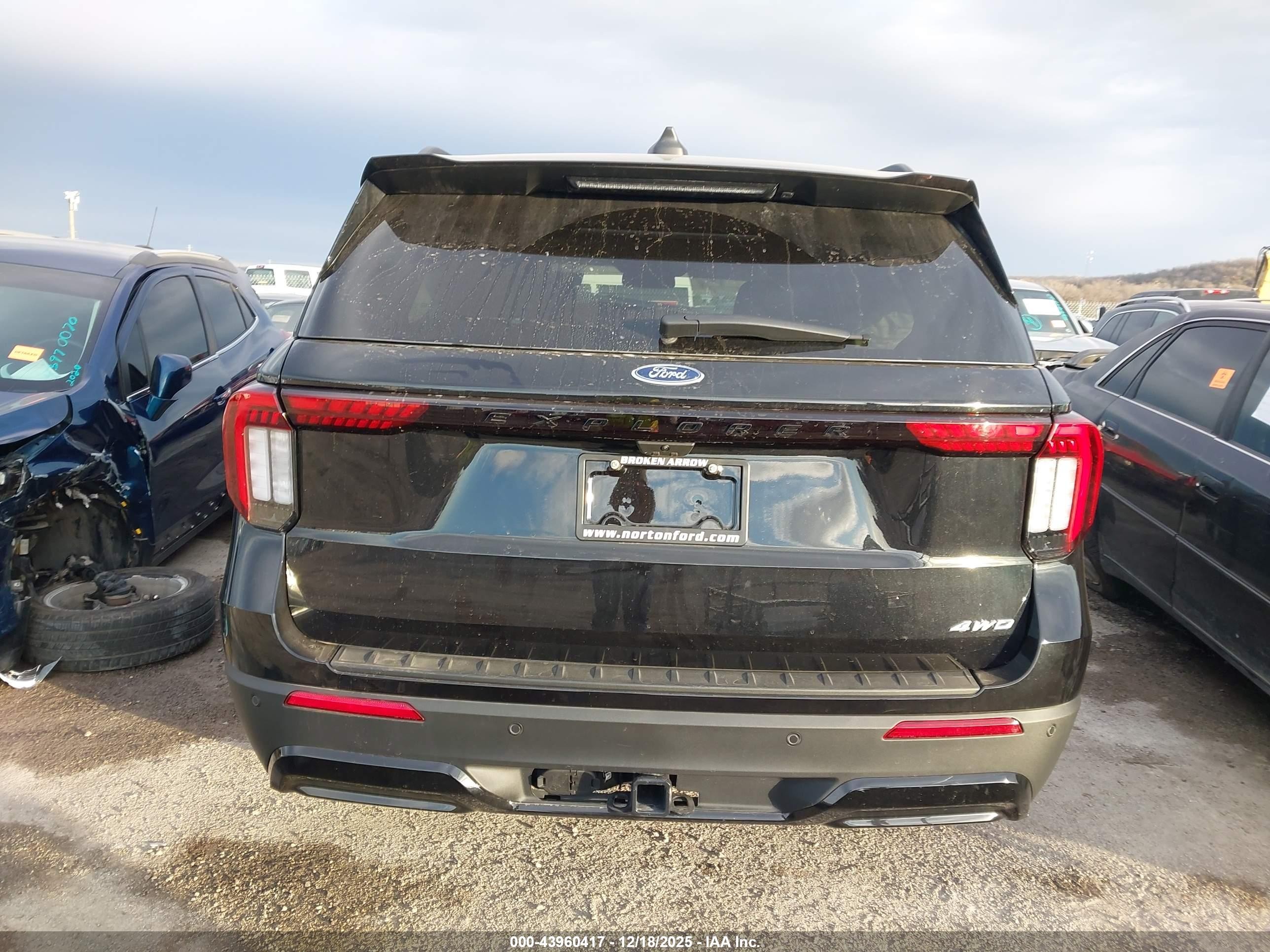 2025 Ford Explorer St-line Black vin: 1FMUK8KH9SGC29781