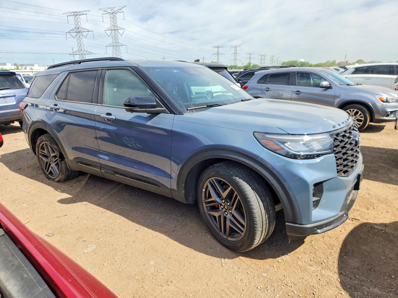 2025 Ford Explorer St Серый vin: 1FMWK8GC0SGA22525