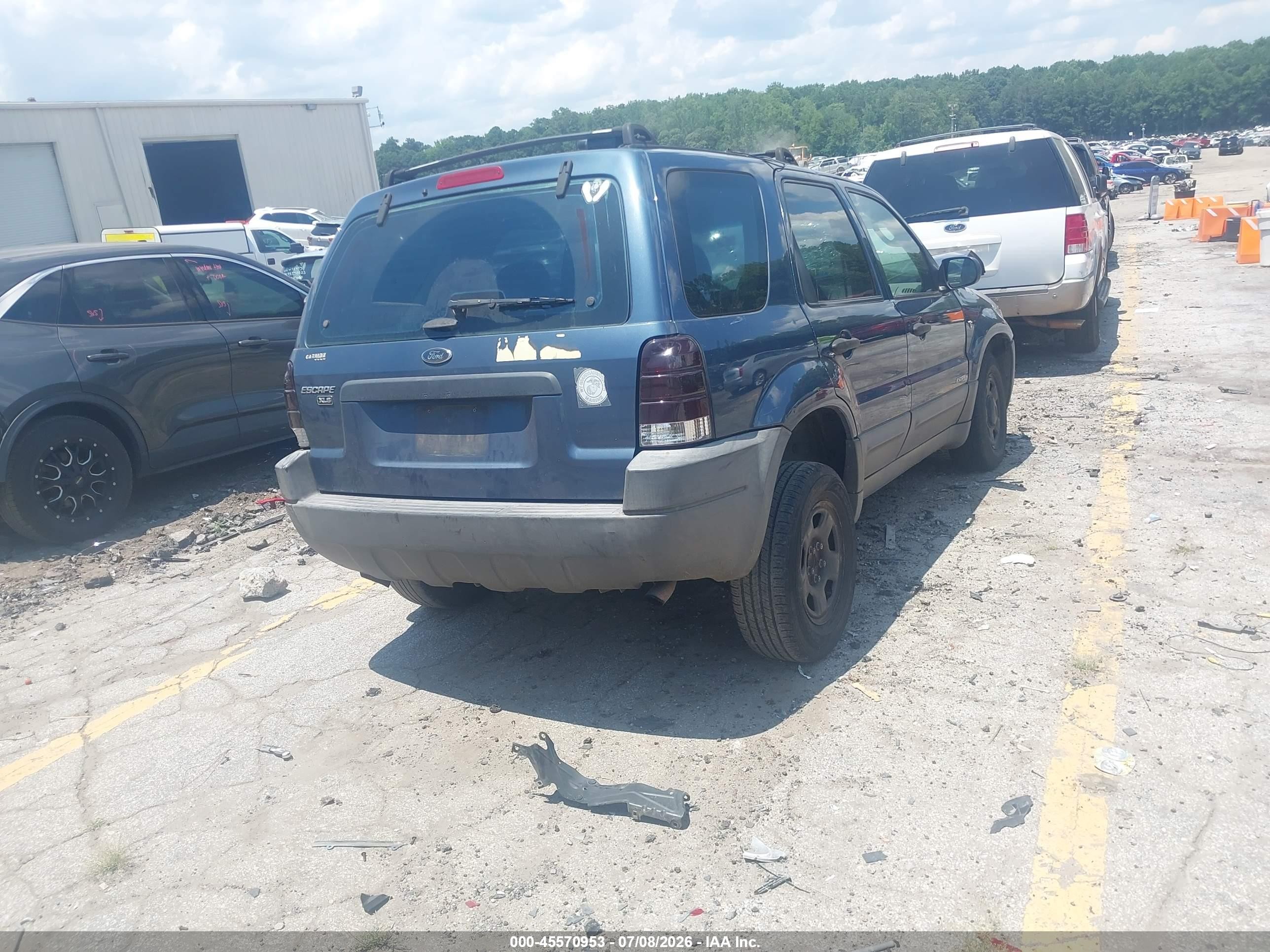 2001 Ford Escape Xls Синий vin: 1FMYU01101KA80934