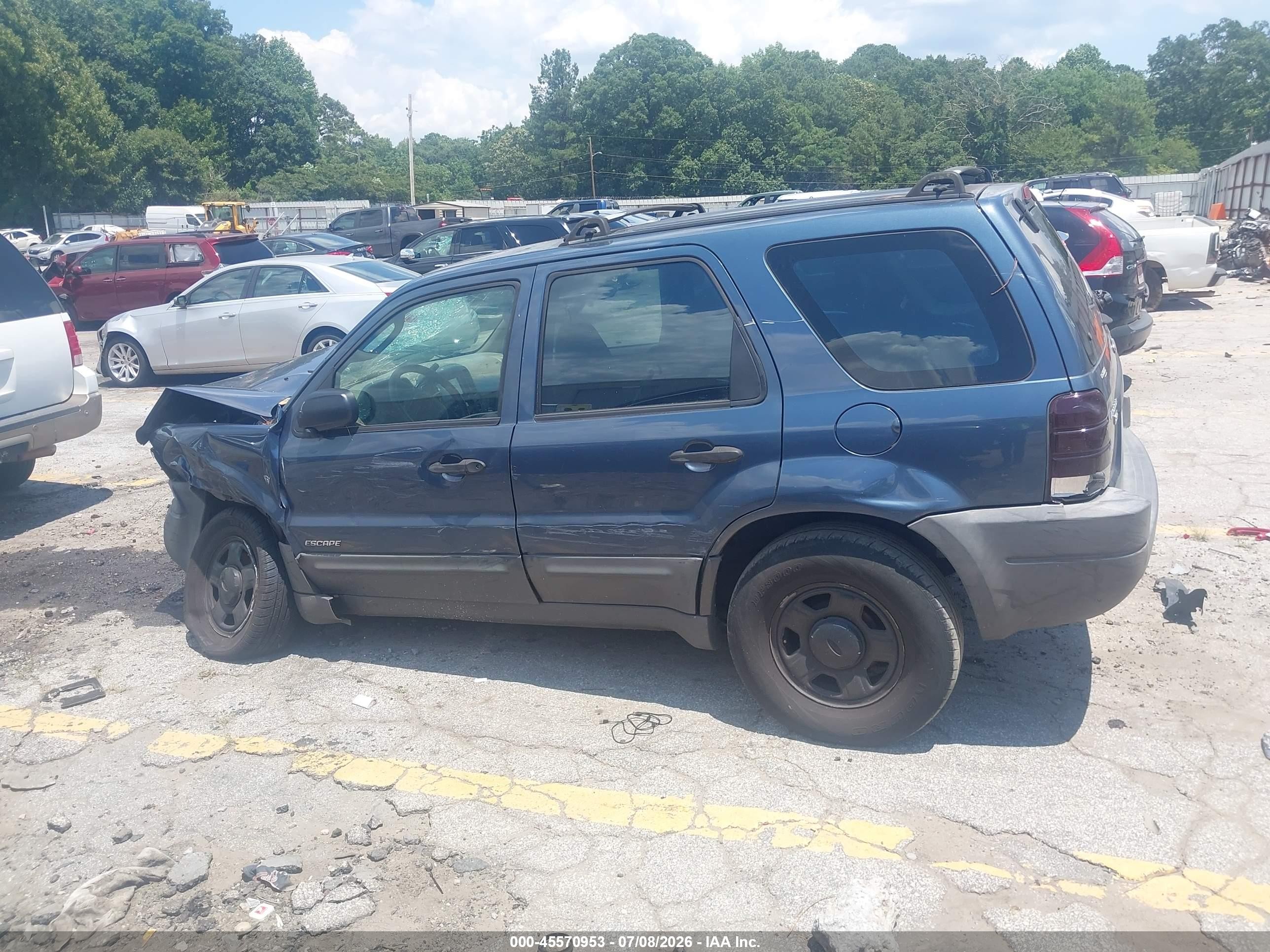 2001 Ford Escape Xls Синий vin: 1FMYU01101KA80934