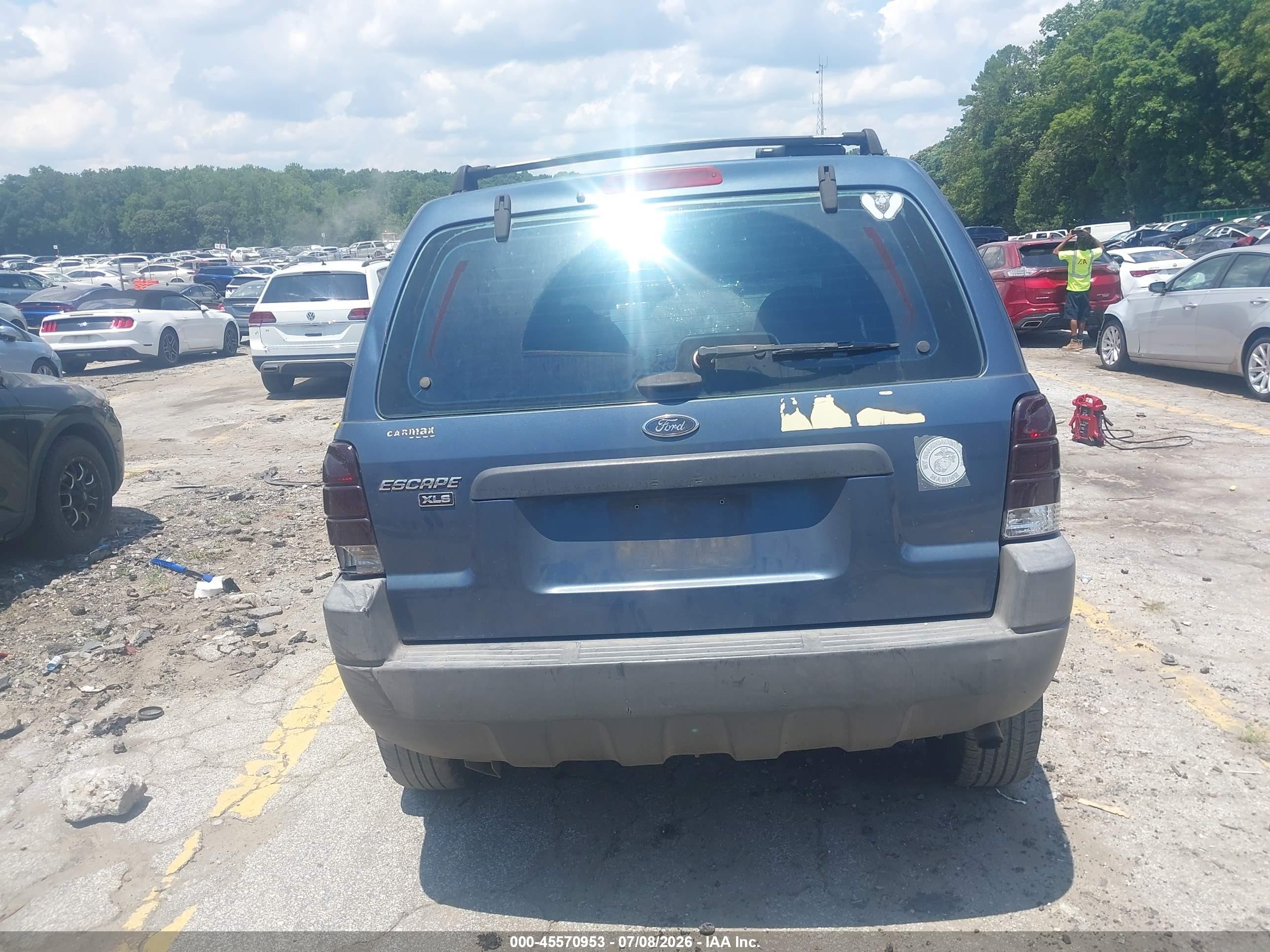 2001 Ford Escape Xls Синий vin: 1FMYU01101KA80934