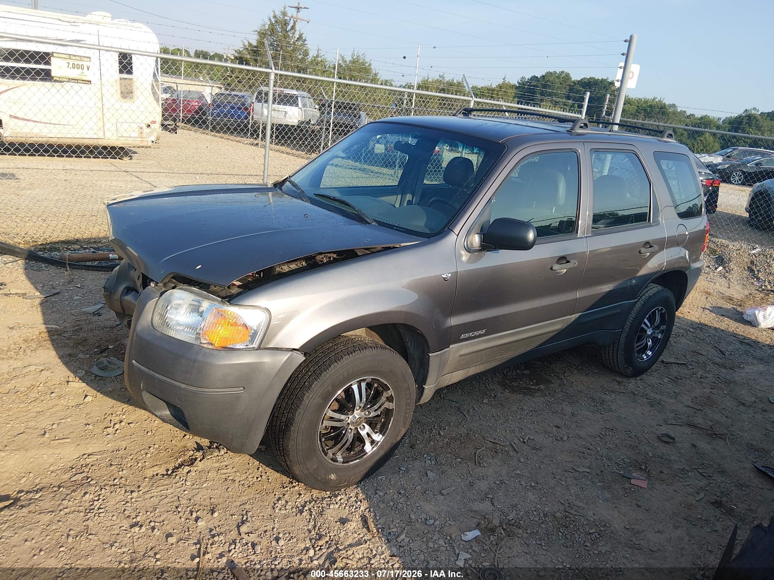2002 Ford Escape Xls Gray vin: 1FMYU01102KC15248