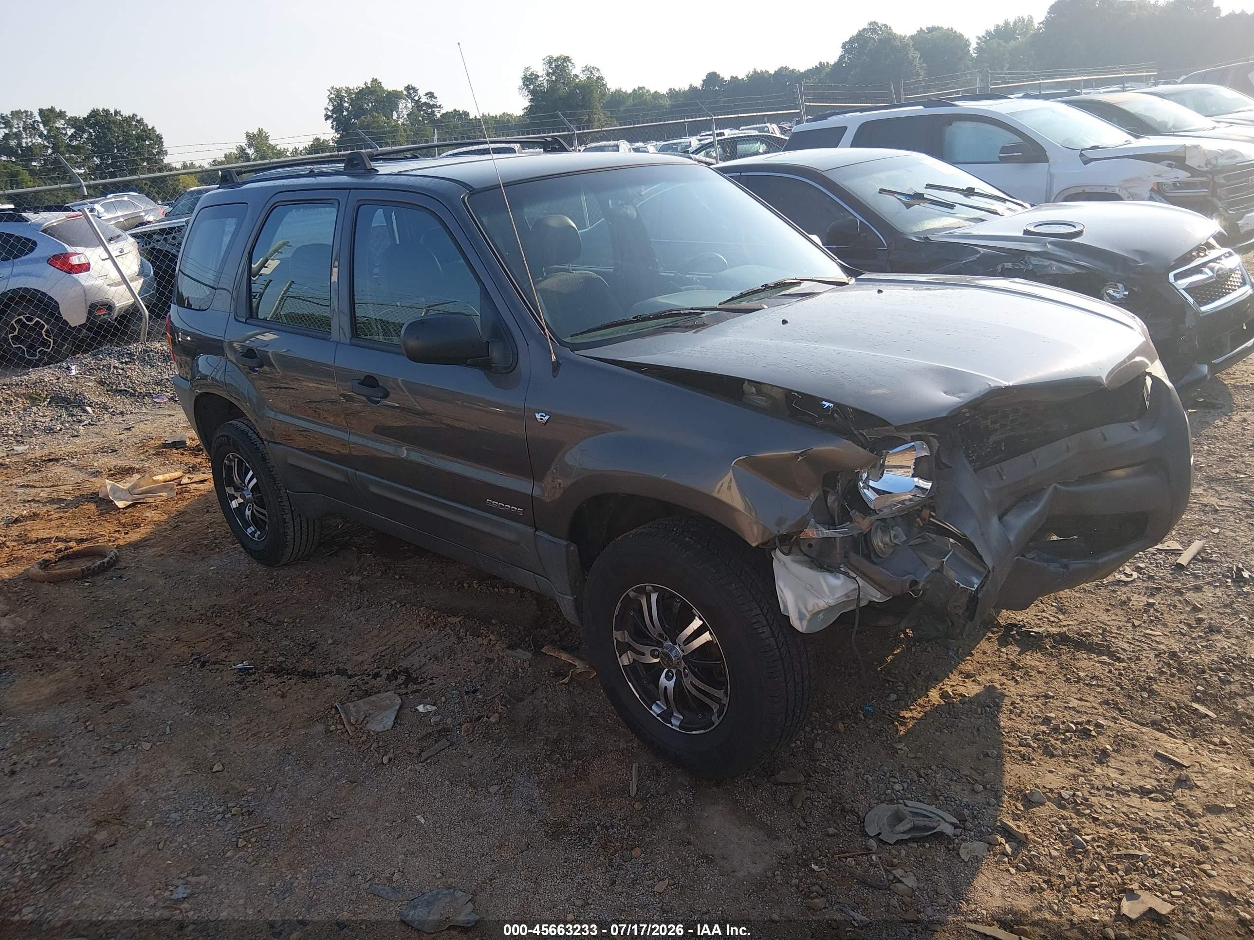 2002 Ford Escape Xls Gray vin: 1FMYU01102KC15248
