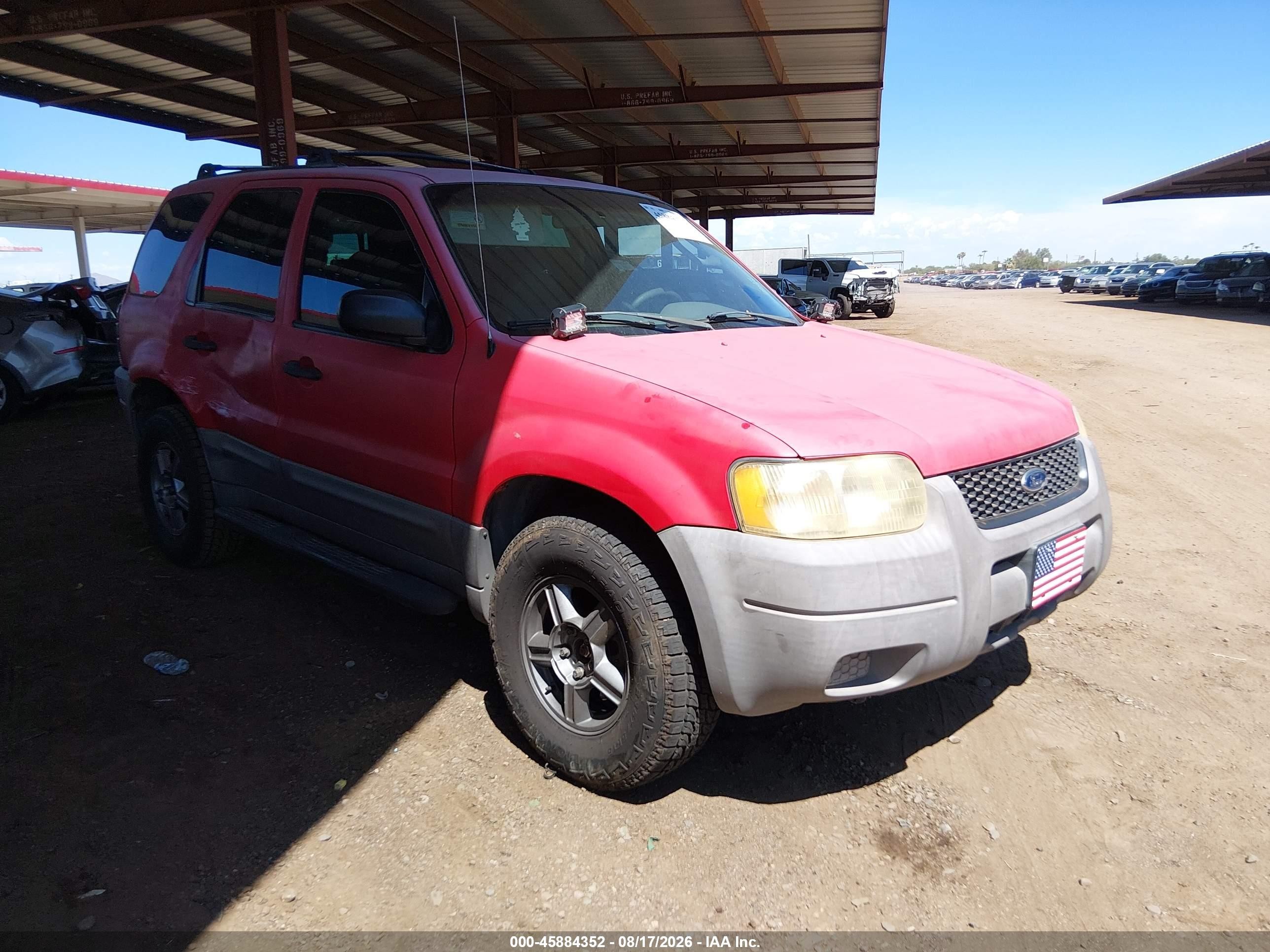 2001 Ford Escape Xls Red vin: 1FMYU01171KA74905