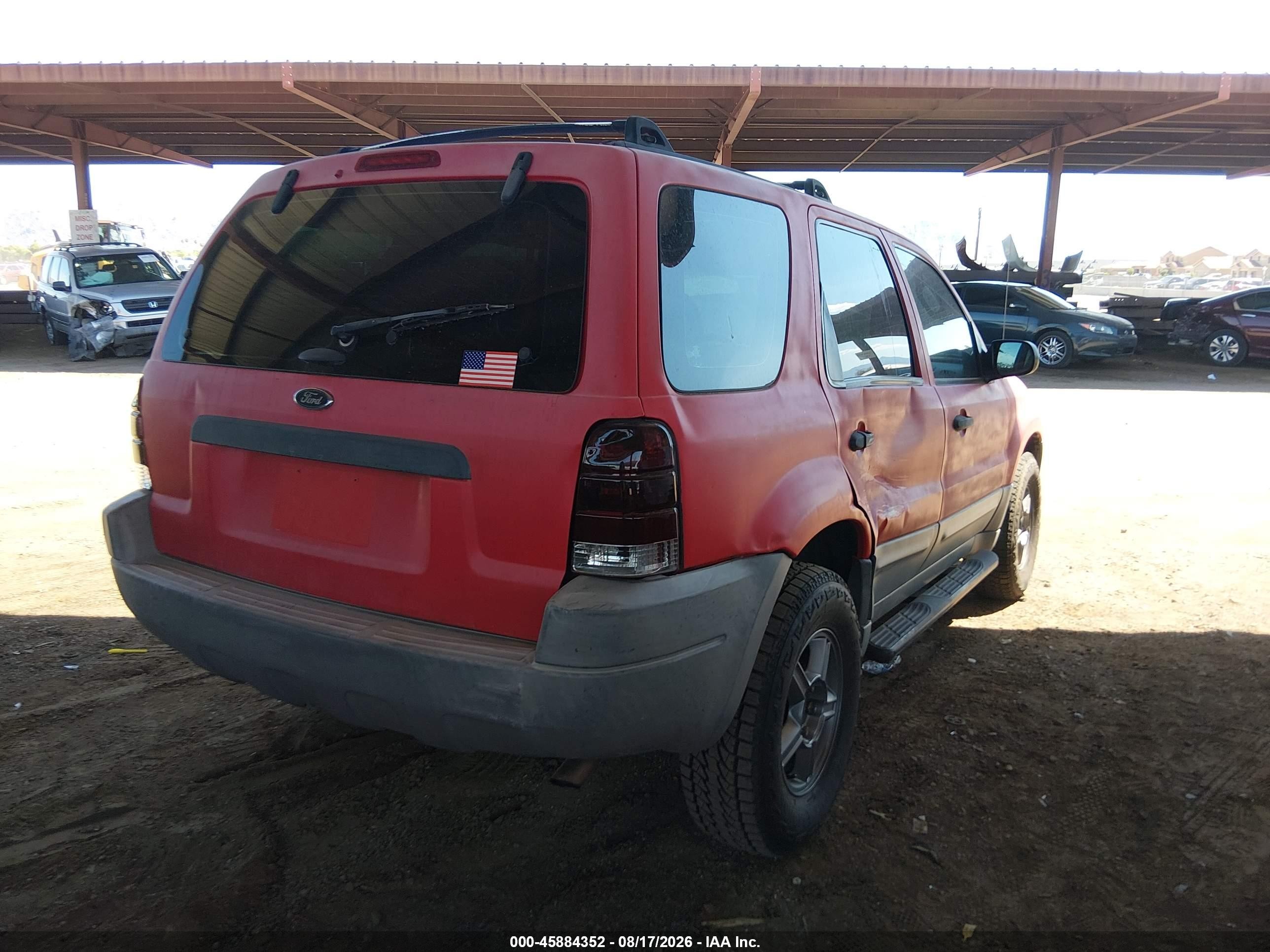 2001 Ford Escape Xls Red vin: 1FMYU01171KA74905