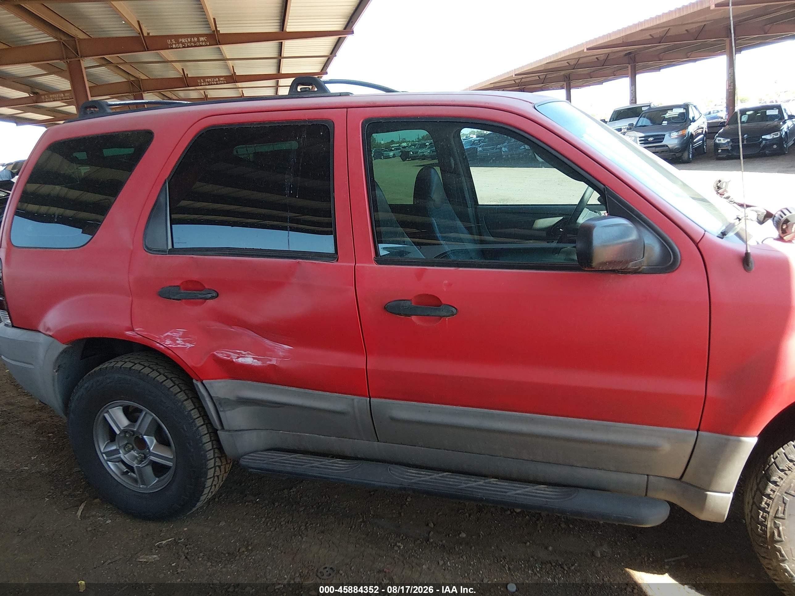 2001 Ford Escape Xls Red vin: 1FMYU01171KA74905