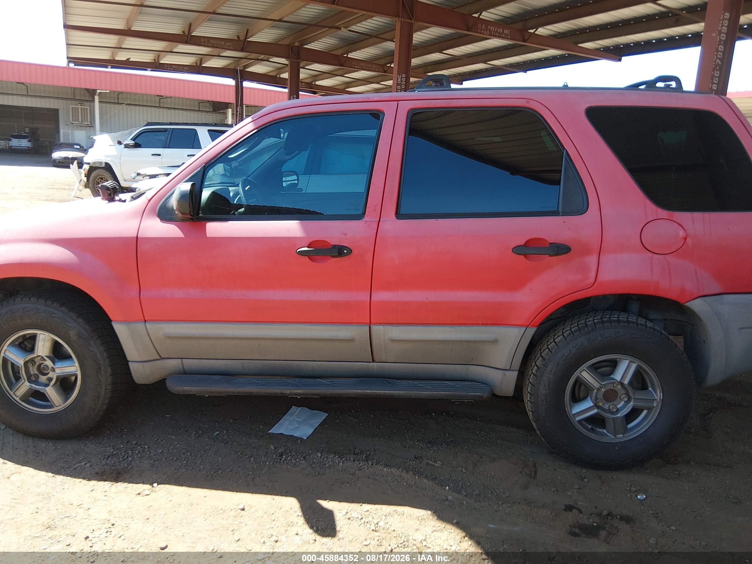 2001 Ford Escape Xls Red vin: 1FMYU01171KA74905