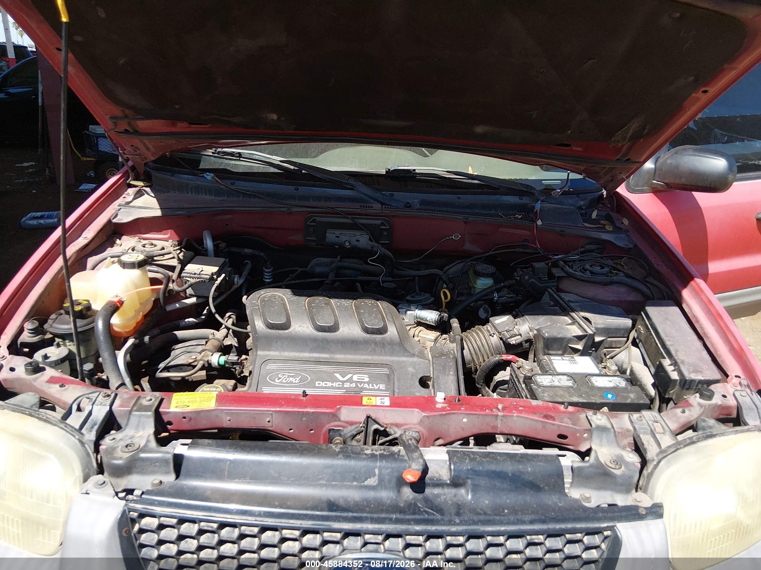 2001 Ford Escape Xls Red vin: 1FMYU01171KA74905