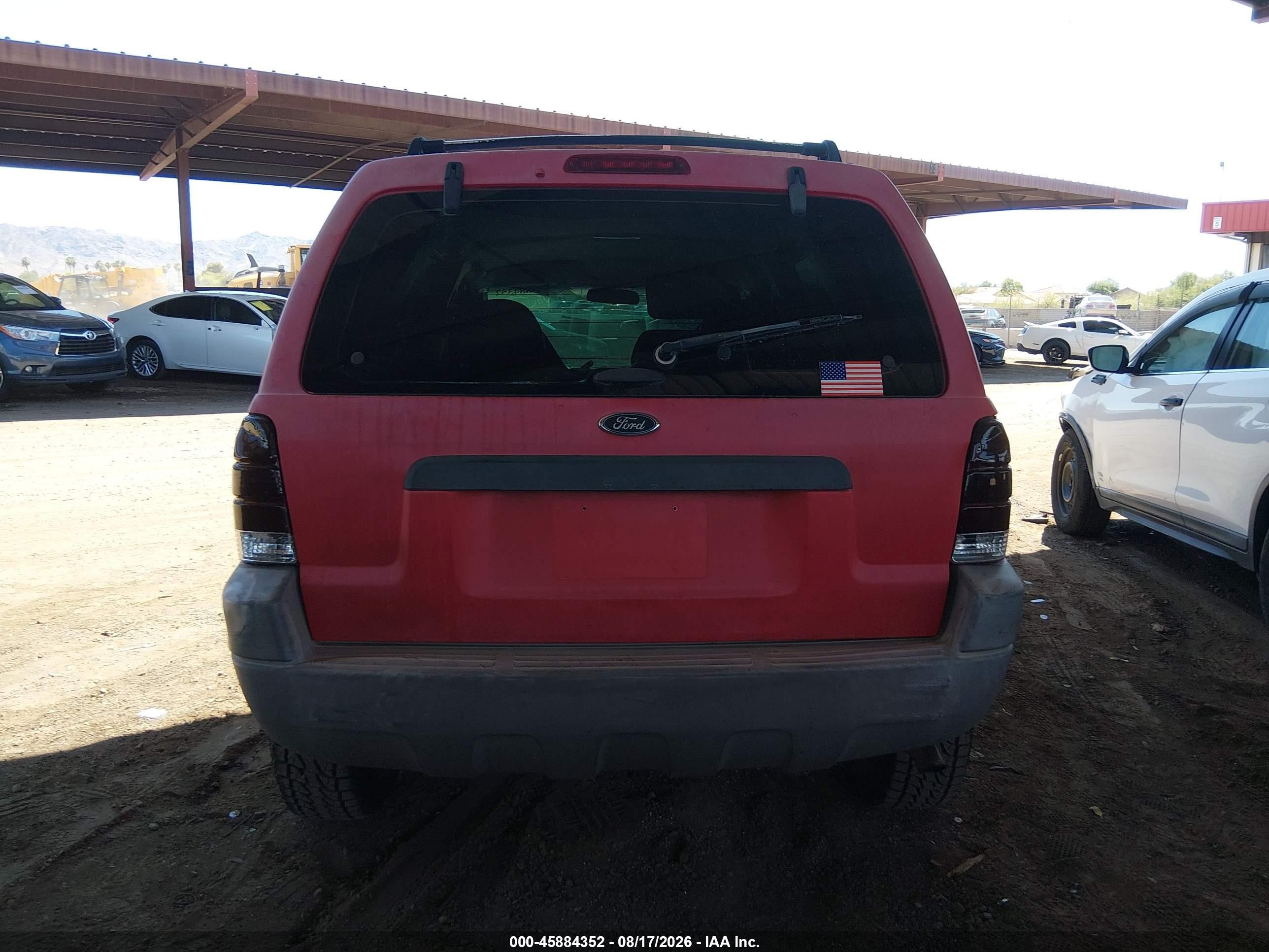2001 Ford Escape Xls Red vin: 1FMYU01171KA74905