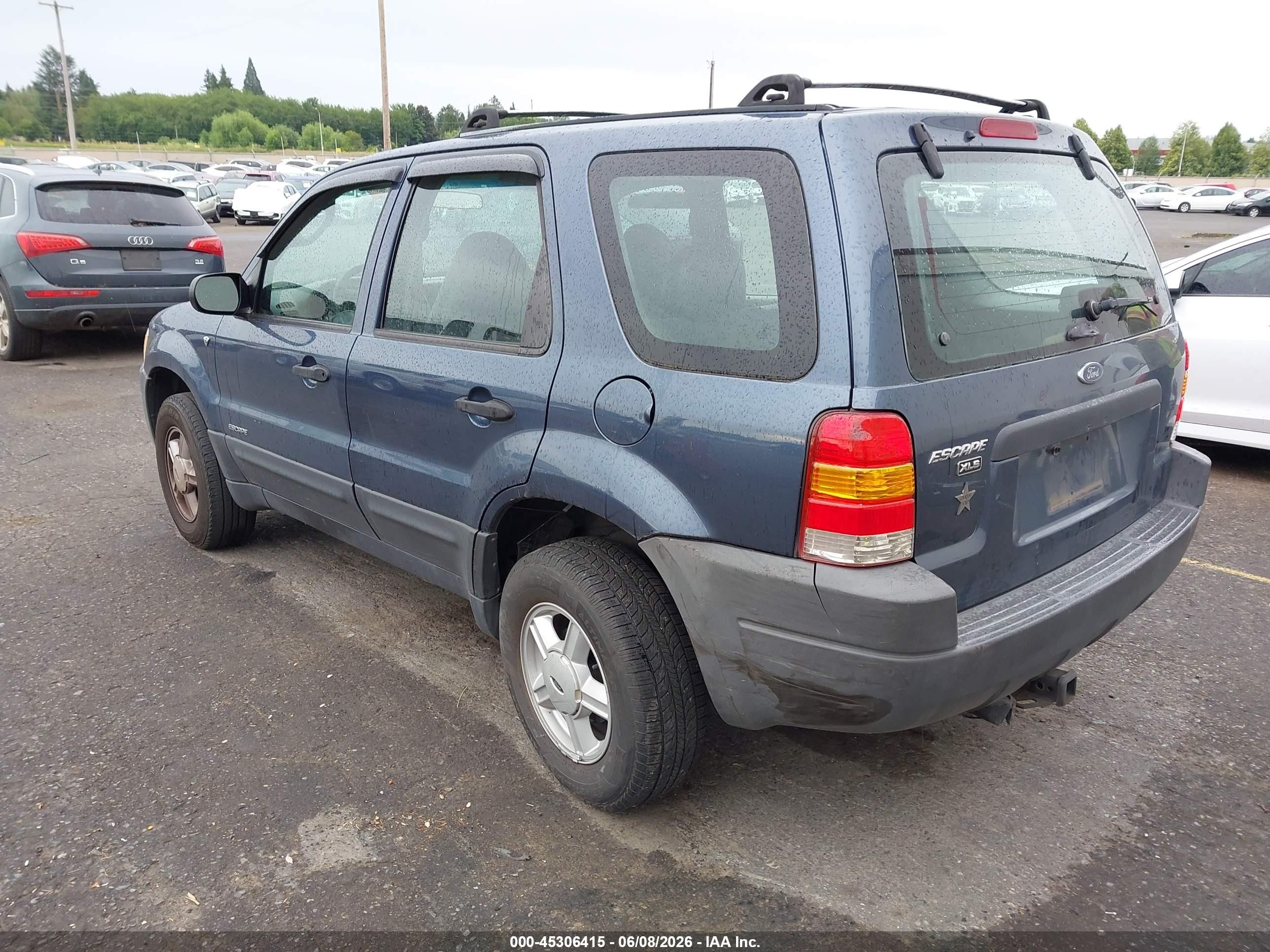 2001 Ford Escape Xls Blue vin: 1FMYU011X1KB51671