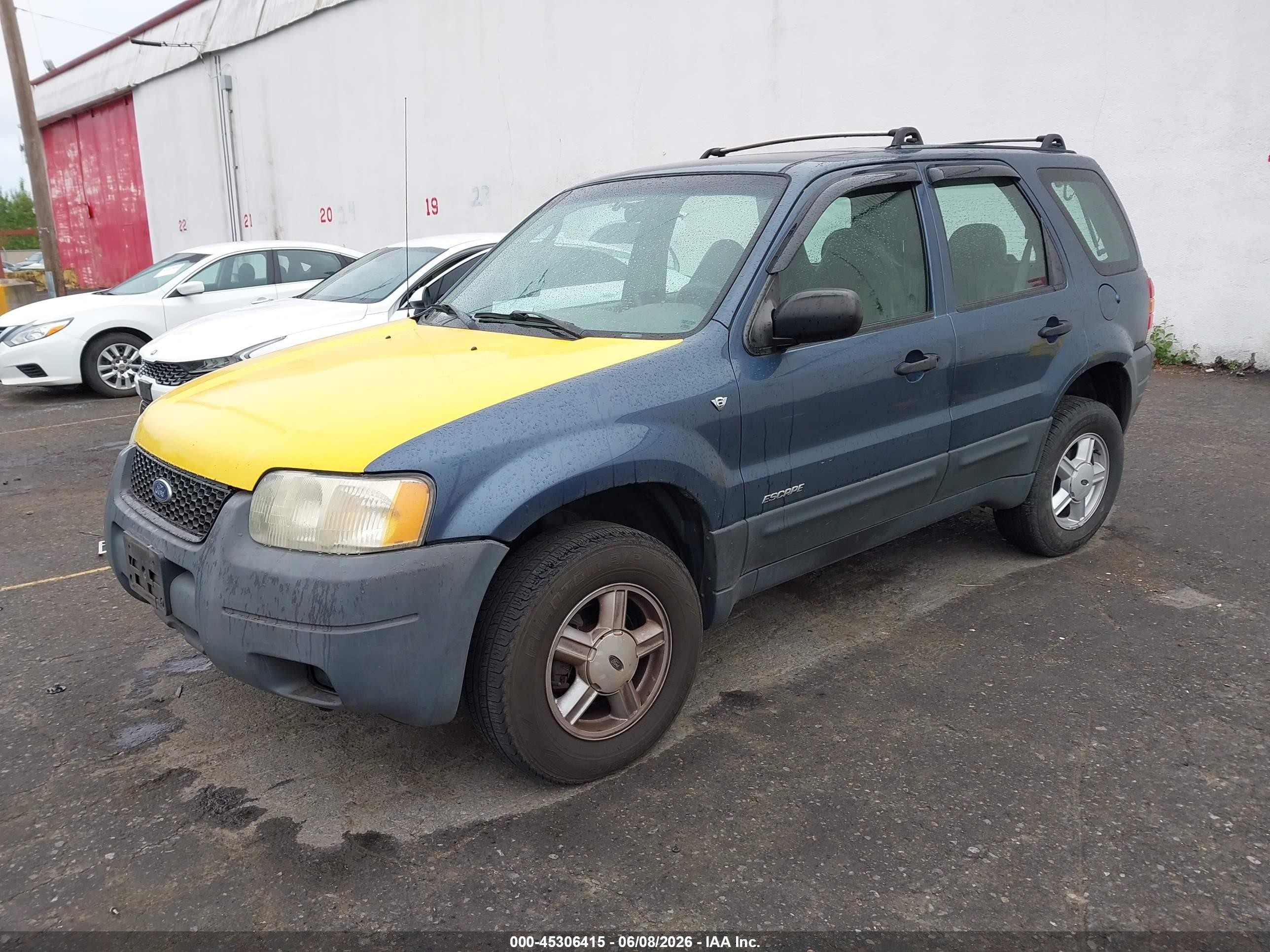 2001 Ford Escape Xls Blue vin: 1FMYU011X1KB51671