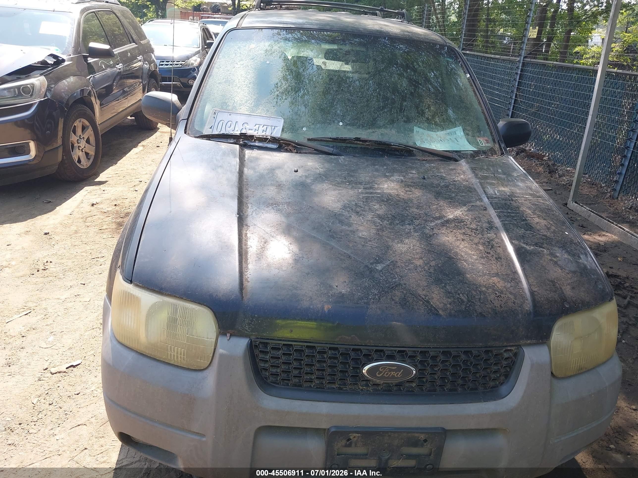 2002 Ford Escape Xls Black vin: 1FMYU01B92KC09649