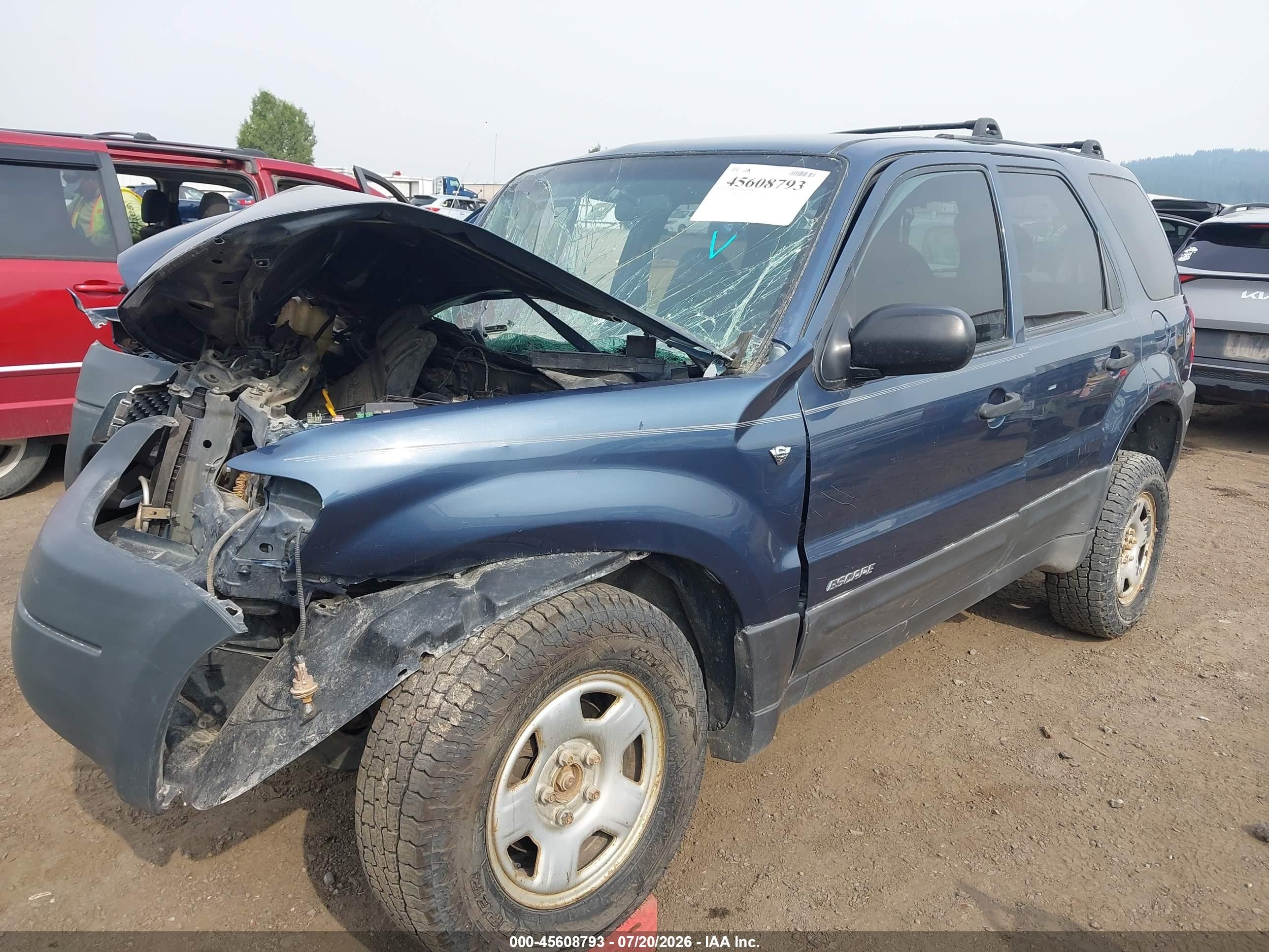 2001 Ford Escape Xls Light Blue vin: 1FMYU02131KA58151