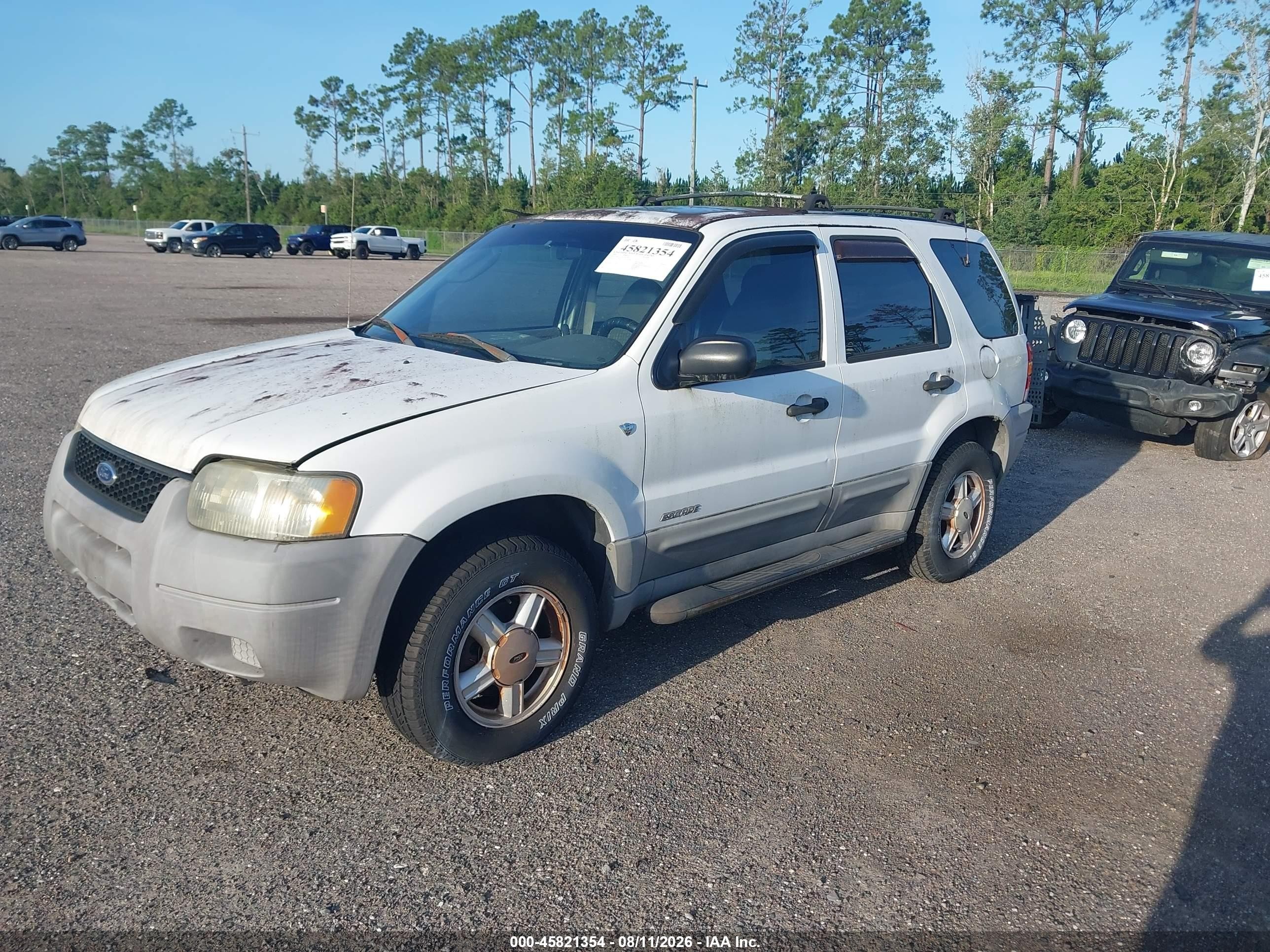 2001 Ford Escape Xls White vin: 1FMYU02141KA95158