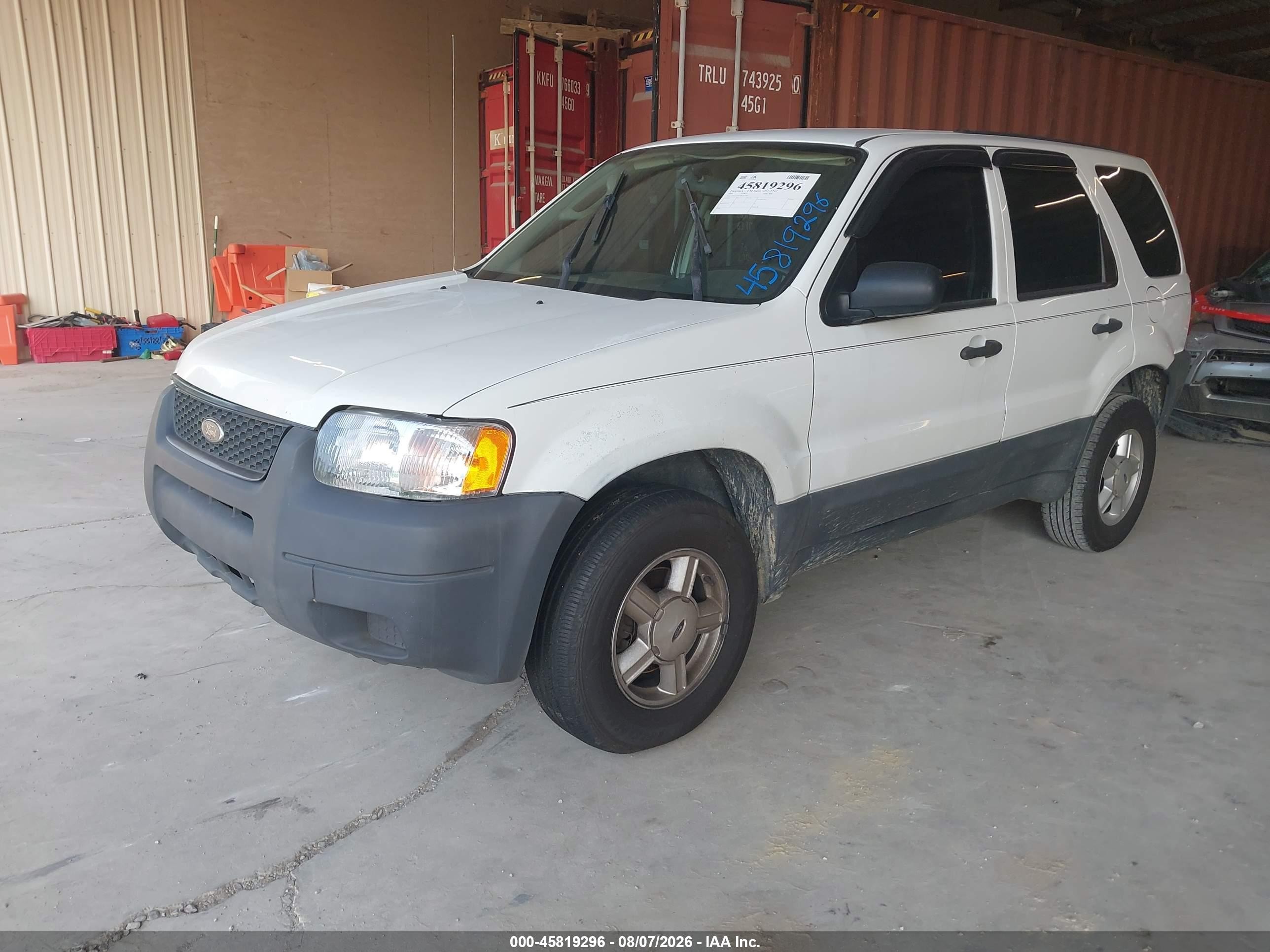 2004 Ford Escape Xls White vin: 1FMYU02144KA33781