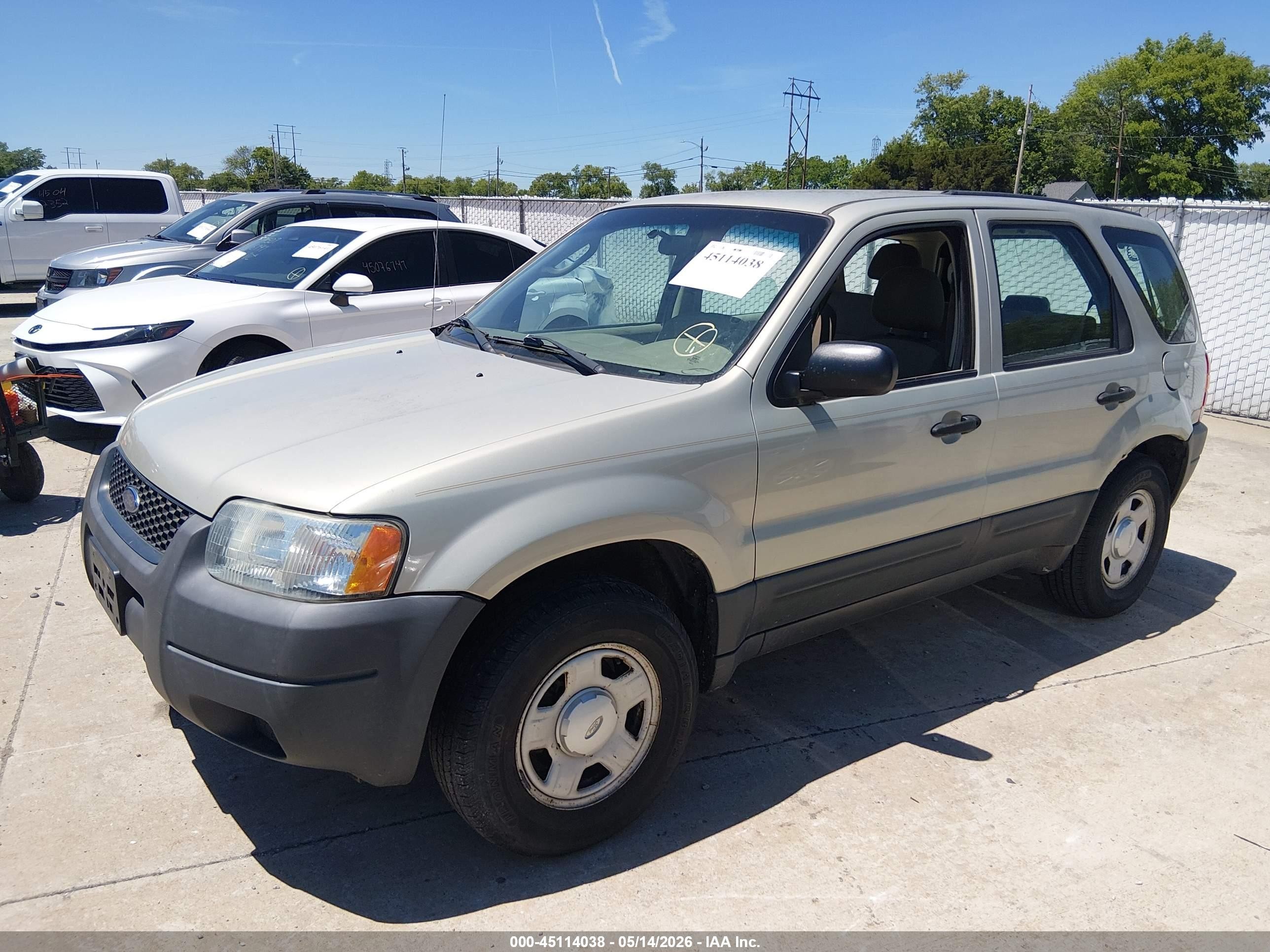 2004 Ford Escape Xls Gray vin: 1FMYU02154KB22615
