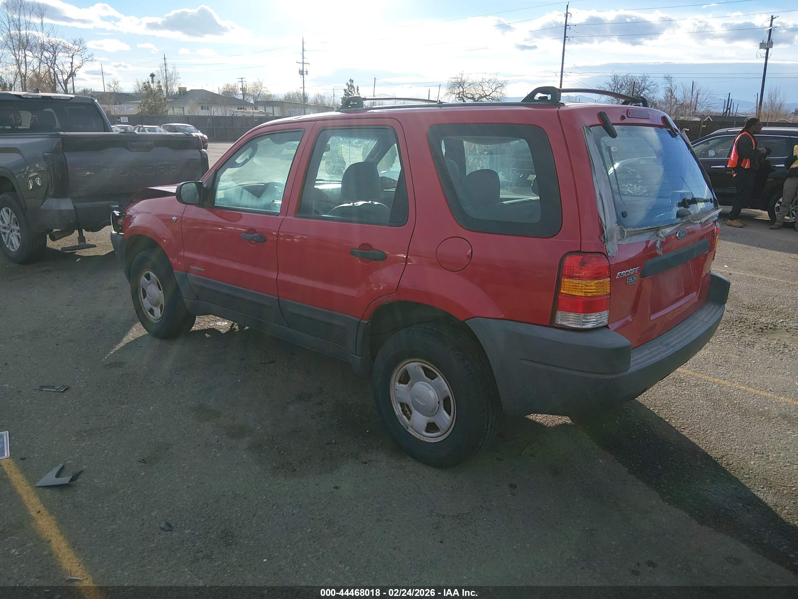 2002 Ford Escape Xls Red vin: 1FMYU02172KA40835