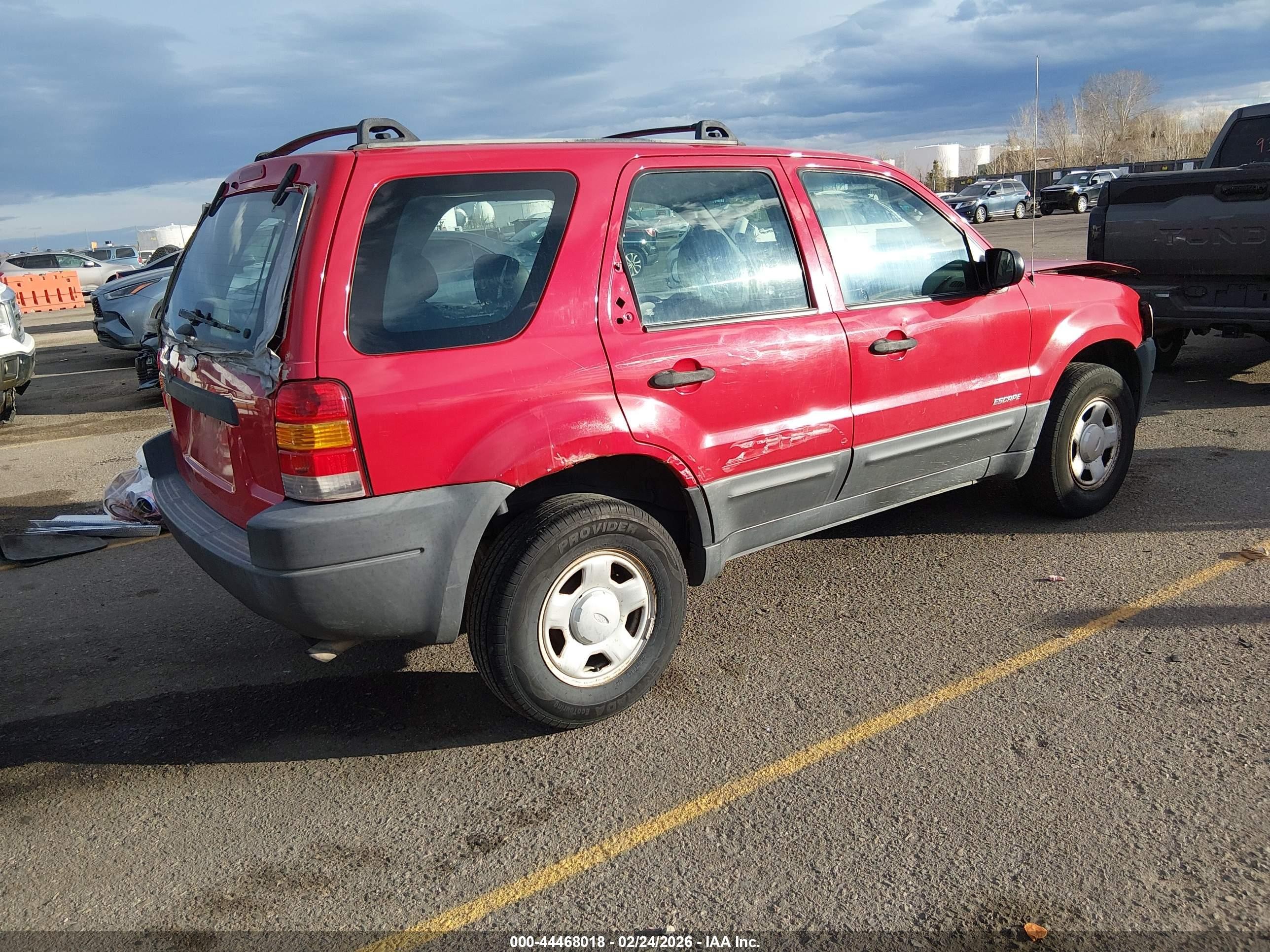 2002 Ford Escape Xls Red vin: 1FMYU02172KA40835